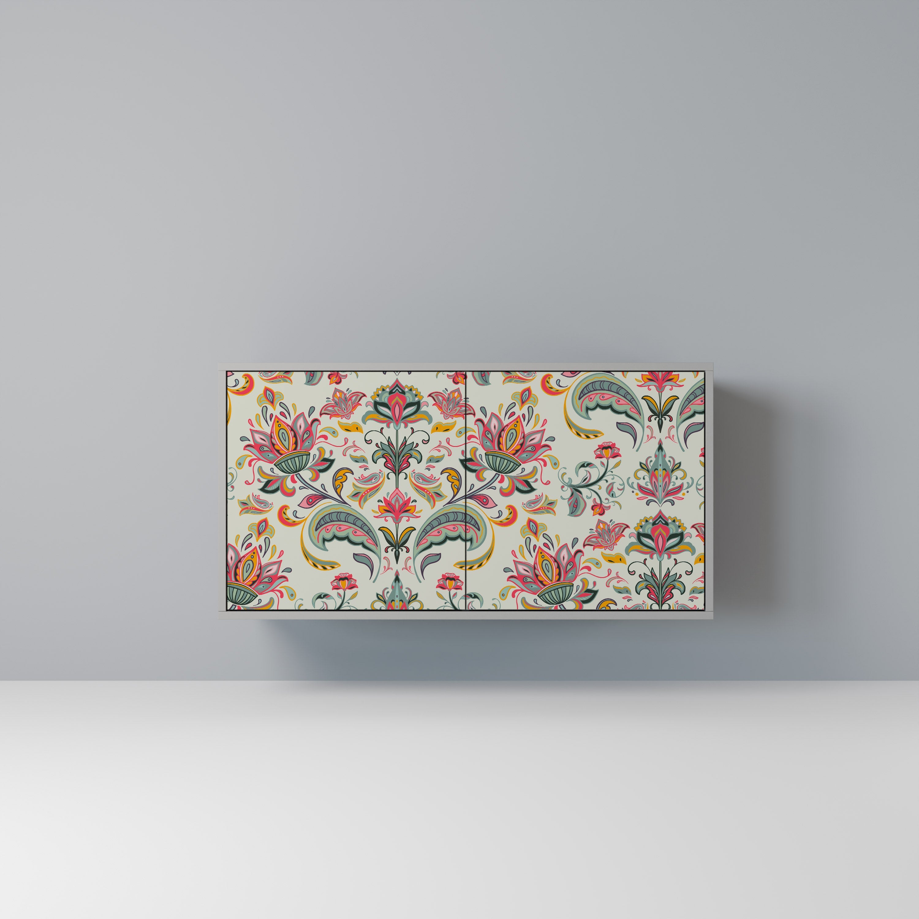 ORGANIC FOLKLORE Sideboard mit 2 Türen in Grau