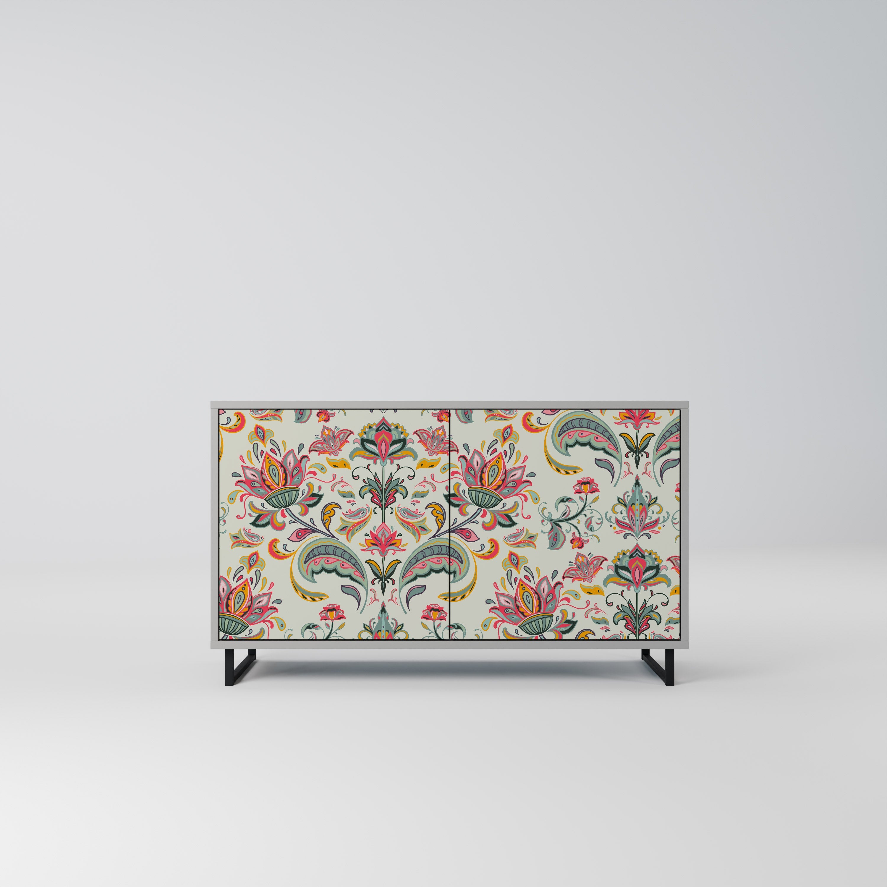 ORGANIC FOLKLORE Sideboard mit 2 Türen in Grau