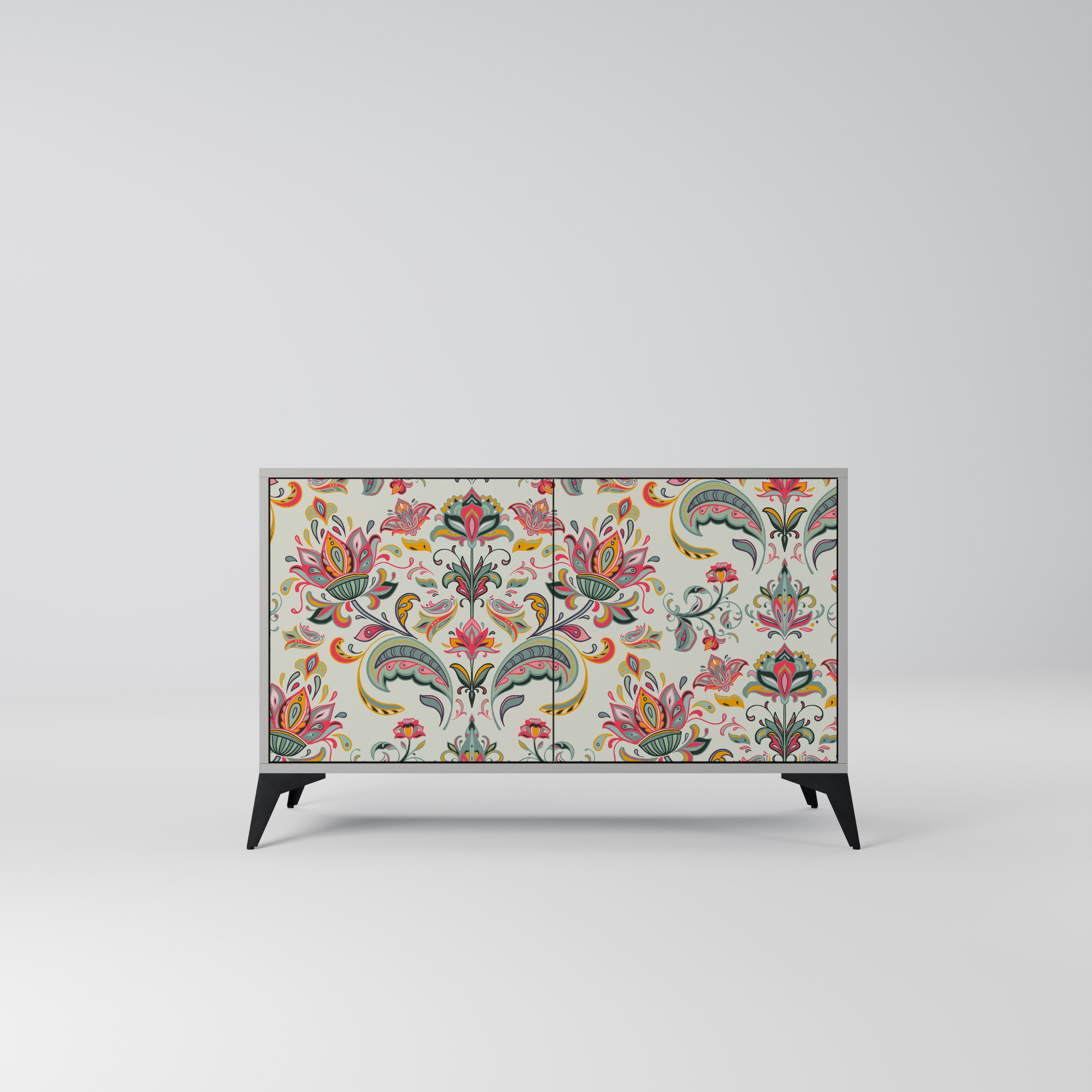 ORGANIC FOLKLORE Sideboard mit 2 Türen in Grau