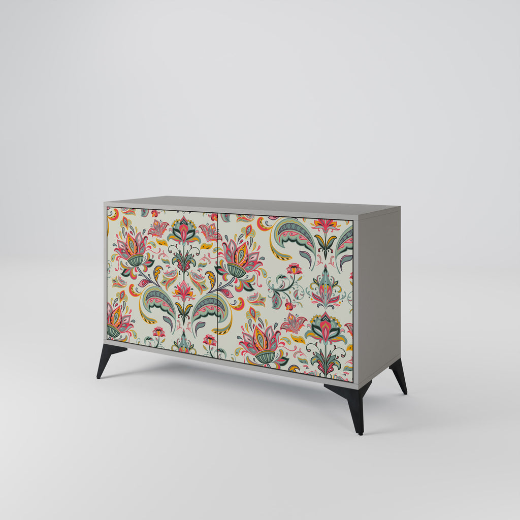ORGANIC FOLKLORE Sideboard mit 2 Türen in Grau