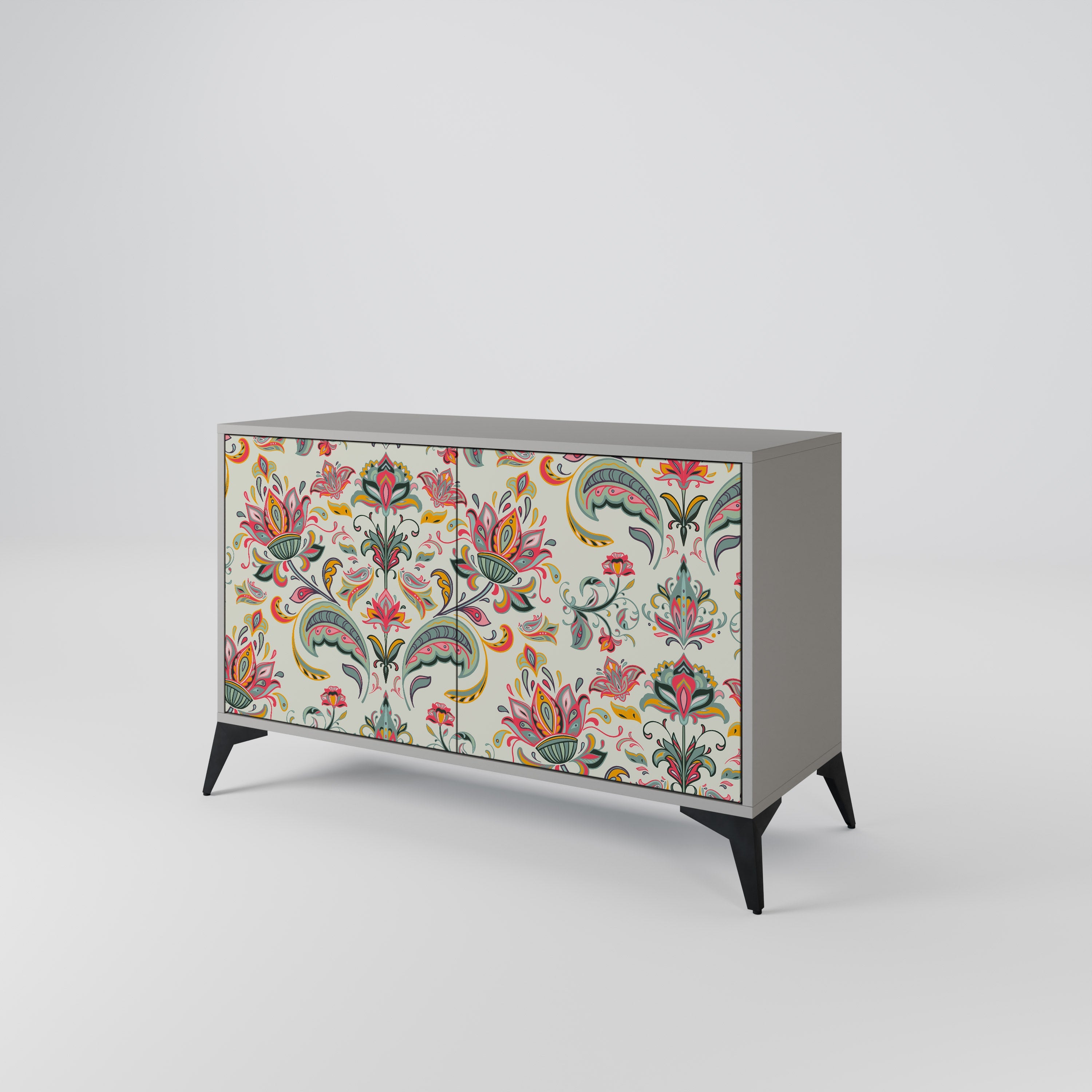 ORGANIC FOLKLORE Sideboard mit 2 Türen in Grau