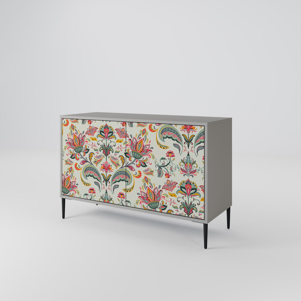ORGANIC FOLKLORE Sideboard mit 2 Türen in Grau