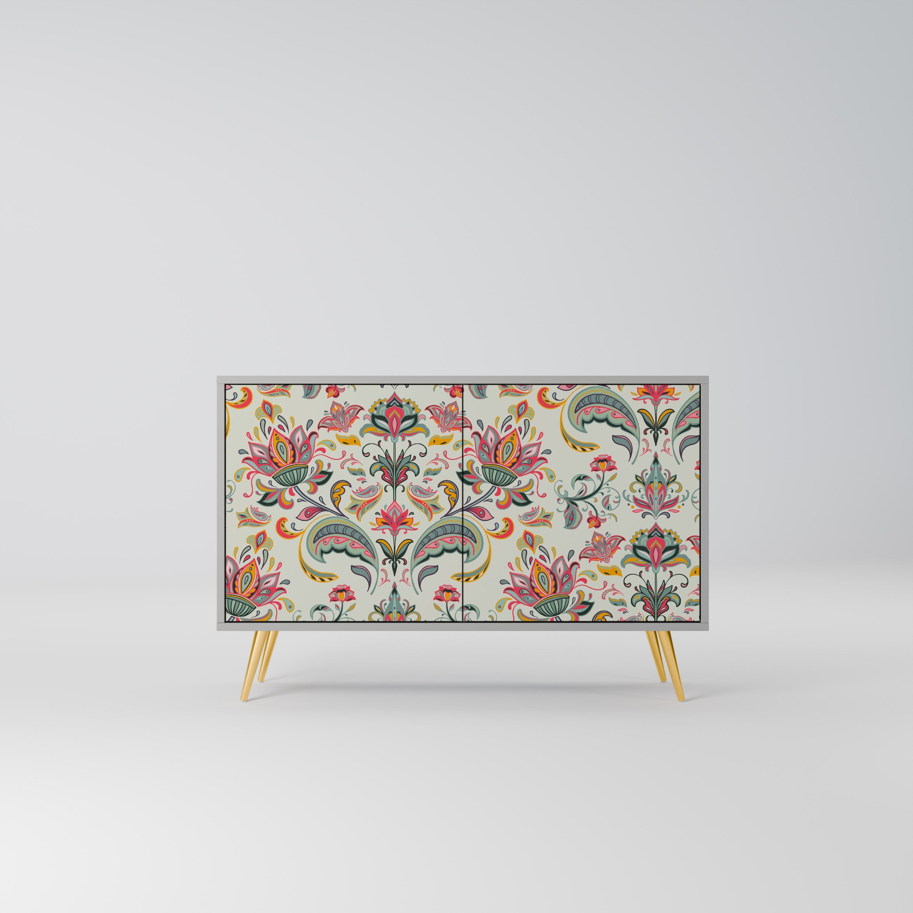 ORGANIC FOLKLORE Sideboard mit 2 Türen in Grau