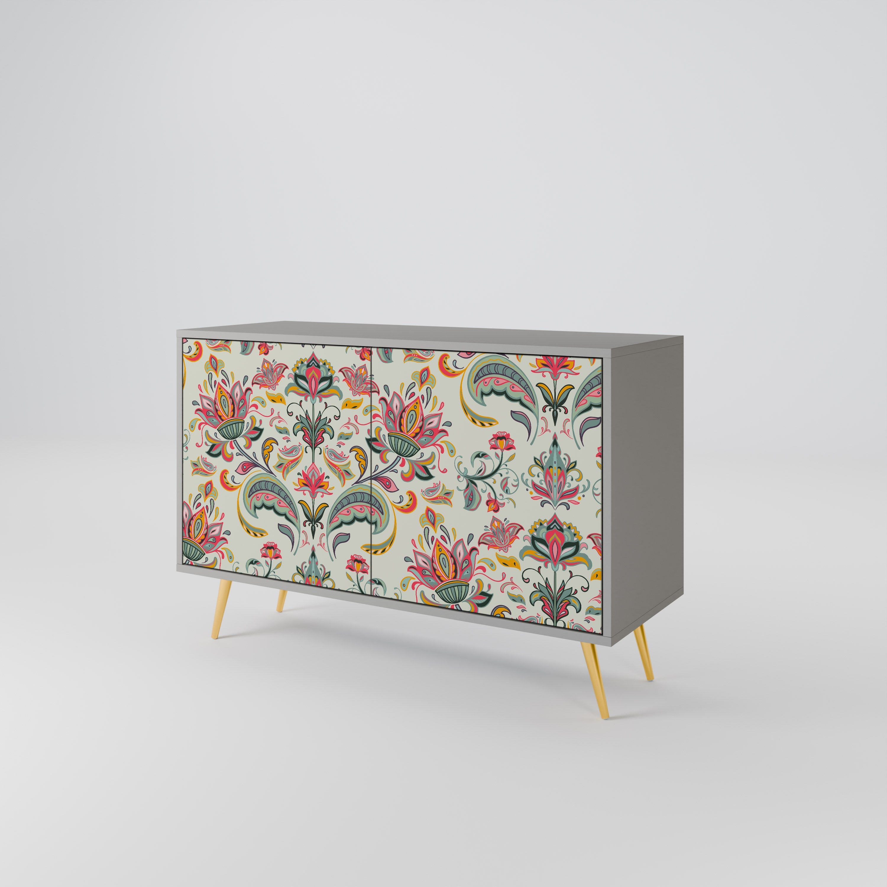ORGANIC FOLKLORE Sideboard mit 2 Türen in Grau