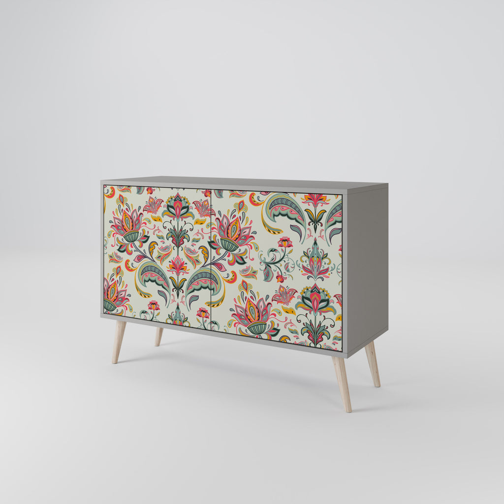 ORGANIC FOLKLORE Sideboard mit 2 Türen in Grau