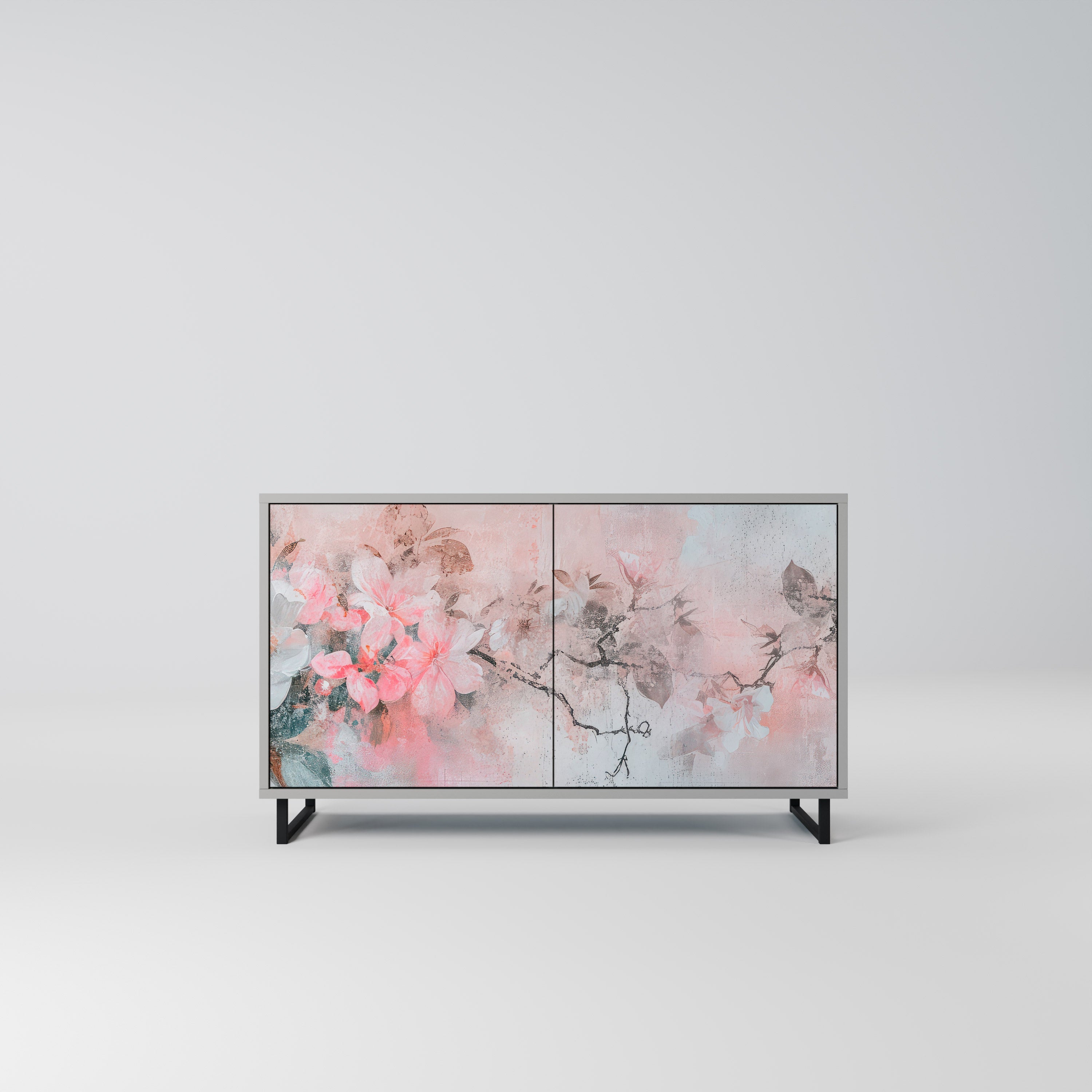 CHERRY BLOSSOM Sideboard mit 2 Türen in Grau