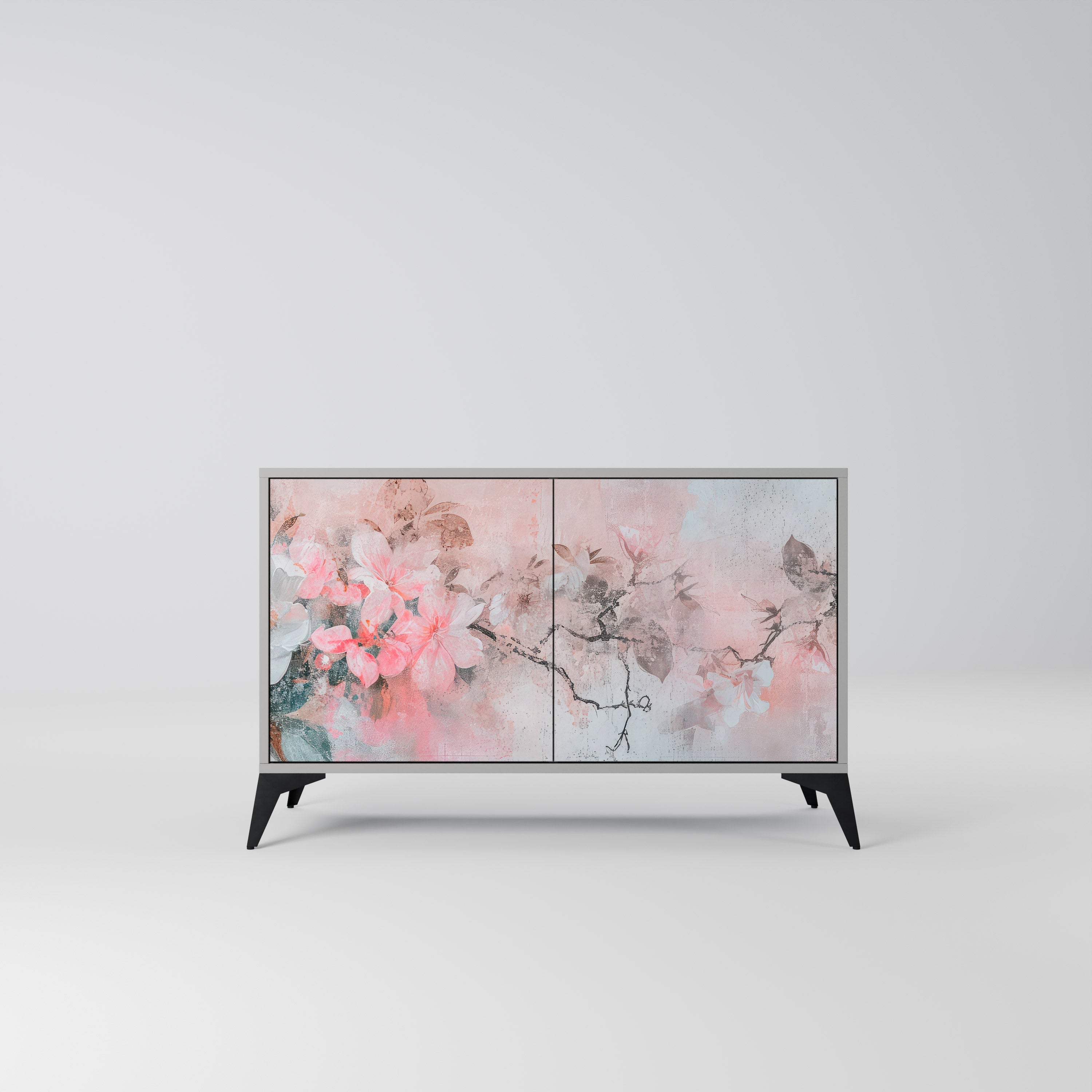 CHERRY BLOSSOM Sideboard mit 2 Türen in Grau