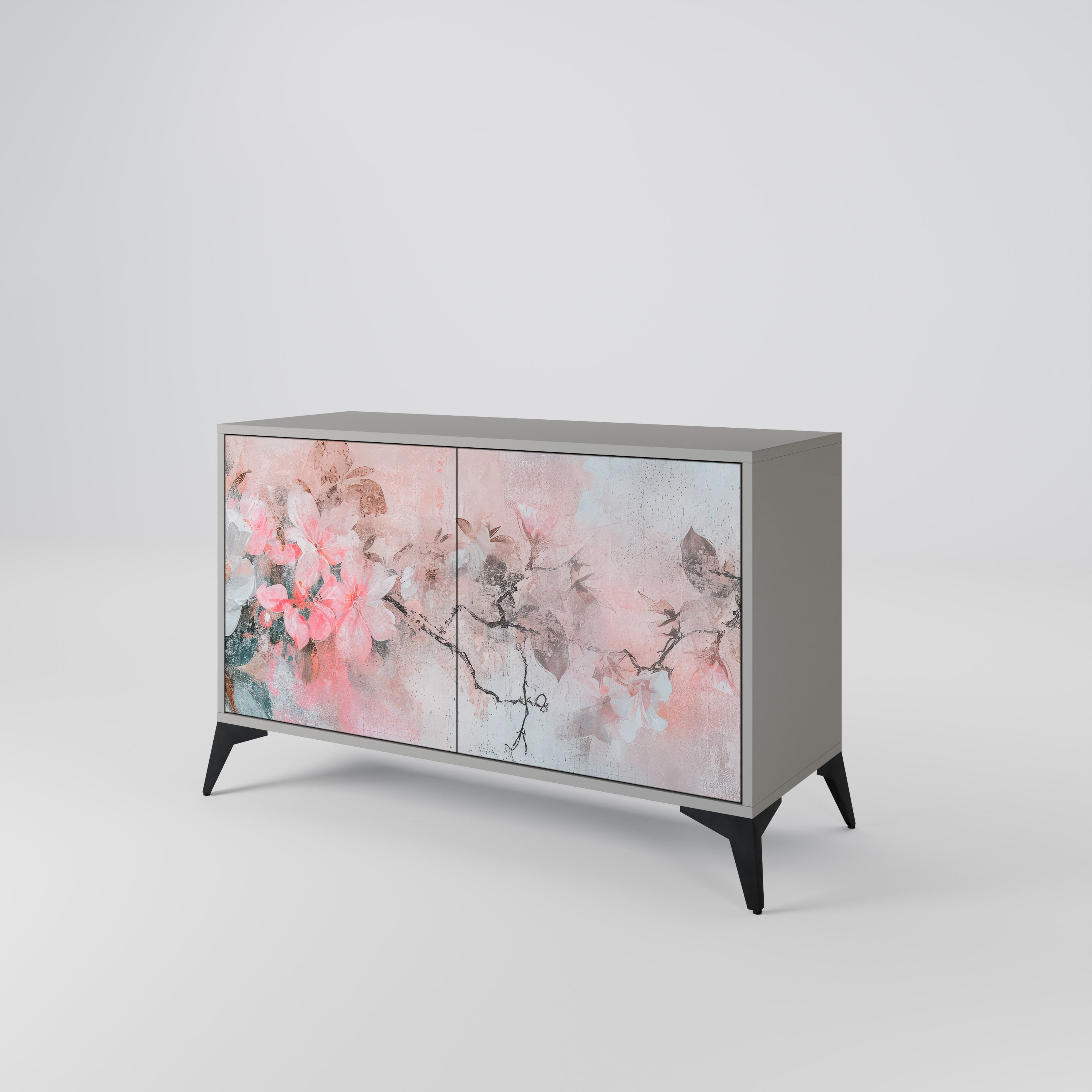 CHERRY BLOSSOM Sideboard mit 2 Türen in Grau