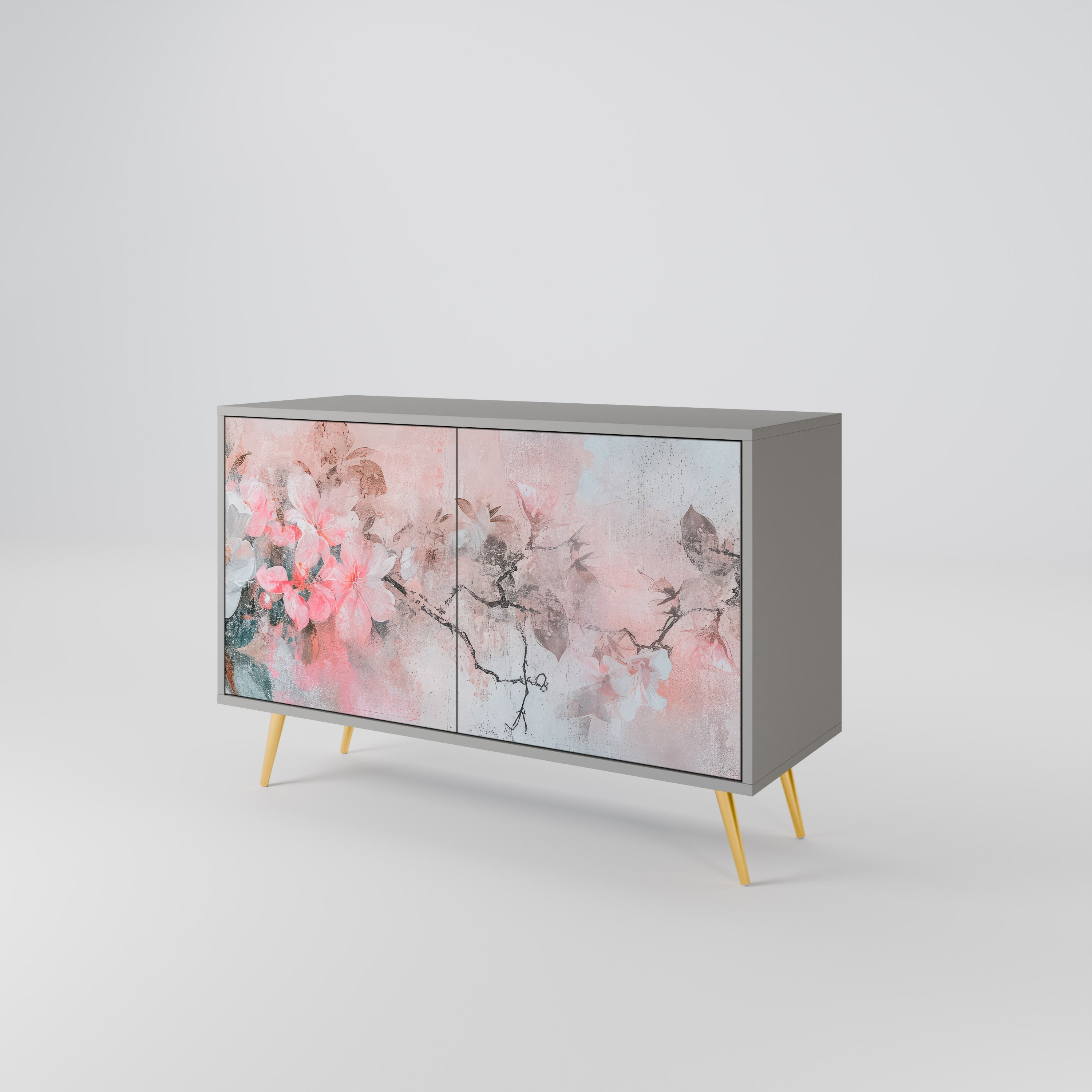 CHERRY BLOSSOM Sideboard mit 2 Türen in Grau