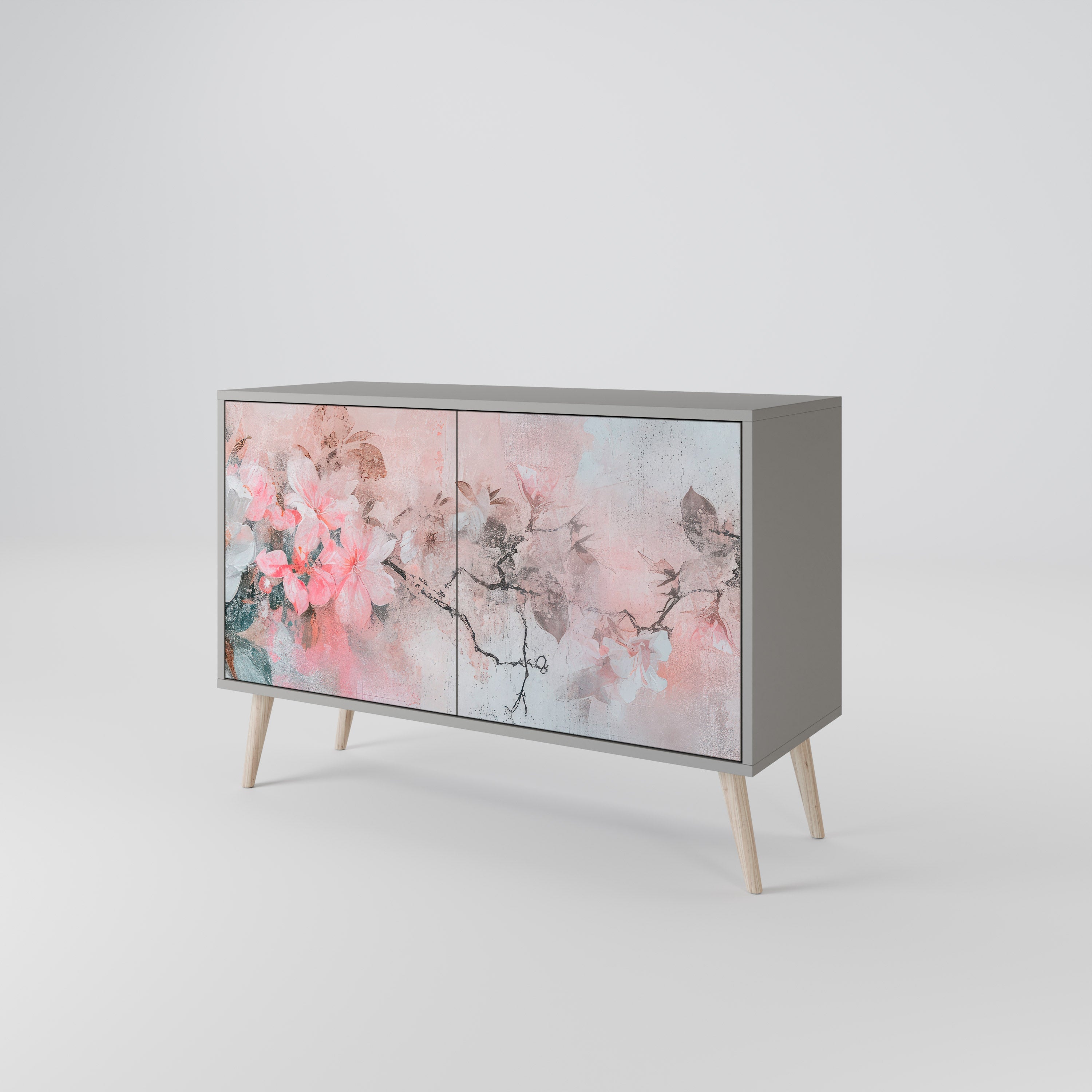 CHERRY BLOSSOM Sideboard mit 2 Türen in Grau