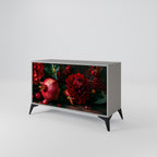 DAHLIAS AND POMEGRANATES Sideboard mit 2 Türen in Grau