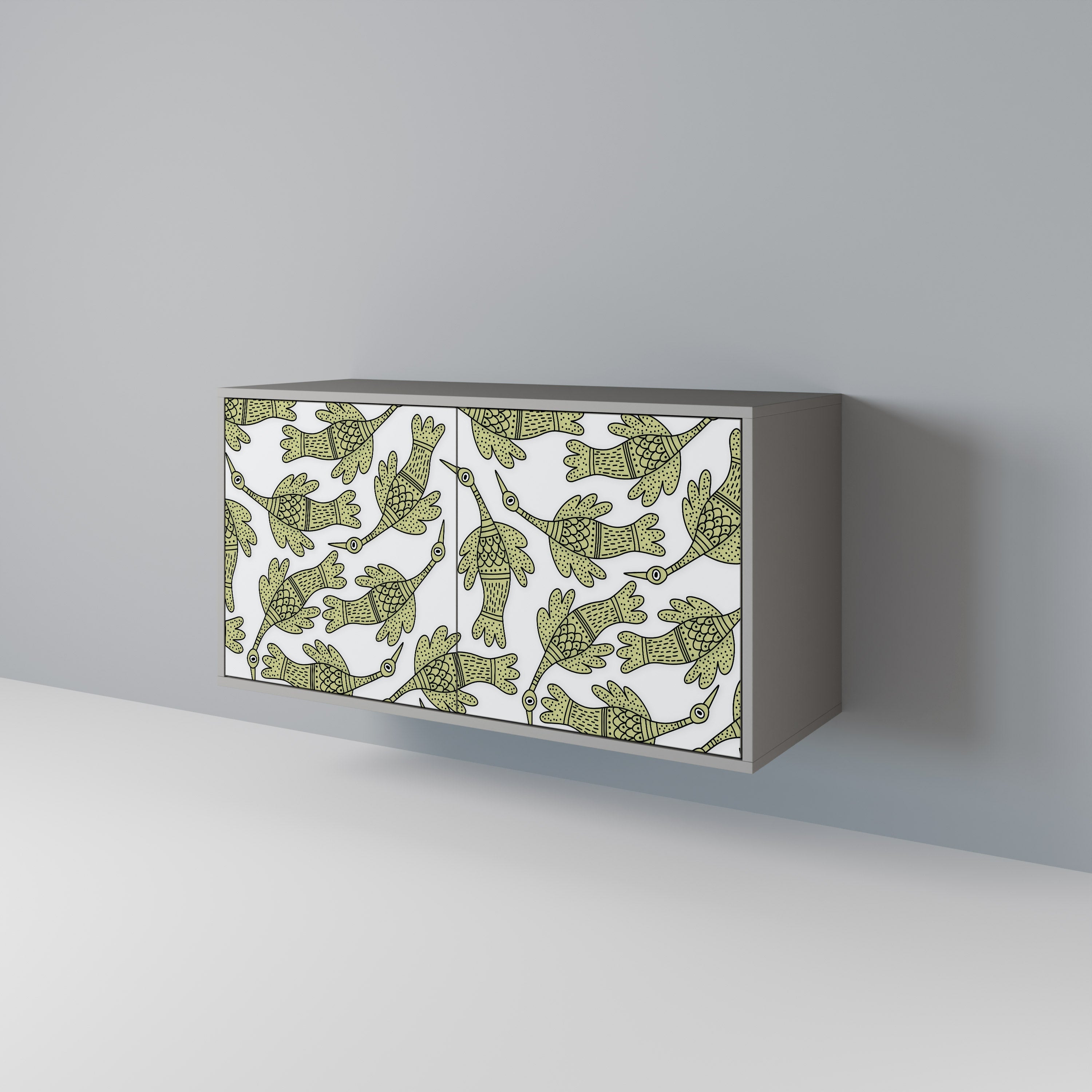 SEEDLING SONGBIRD 2-Door Sideboard in Grey Finish