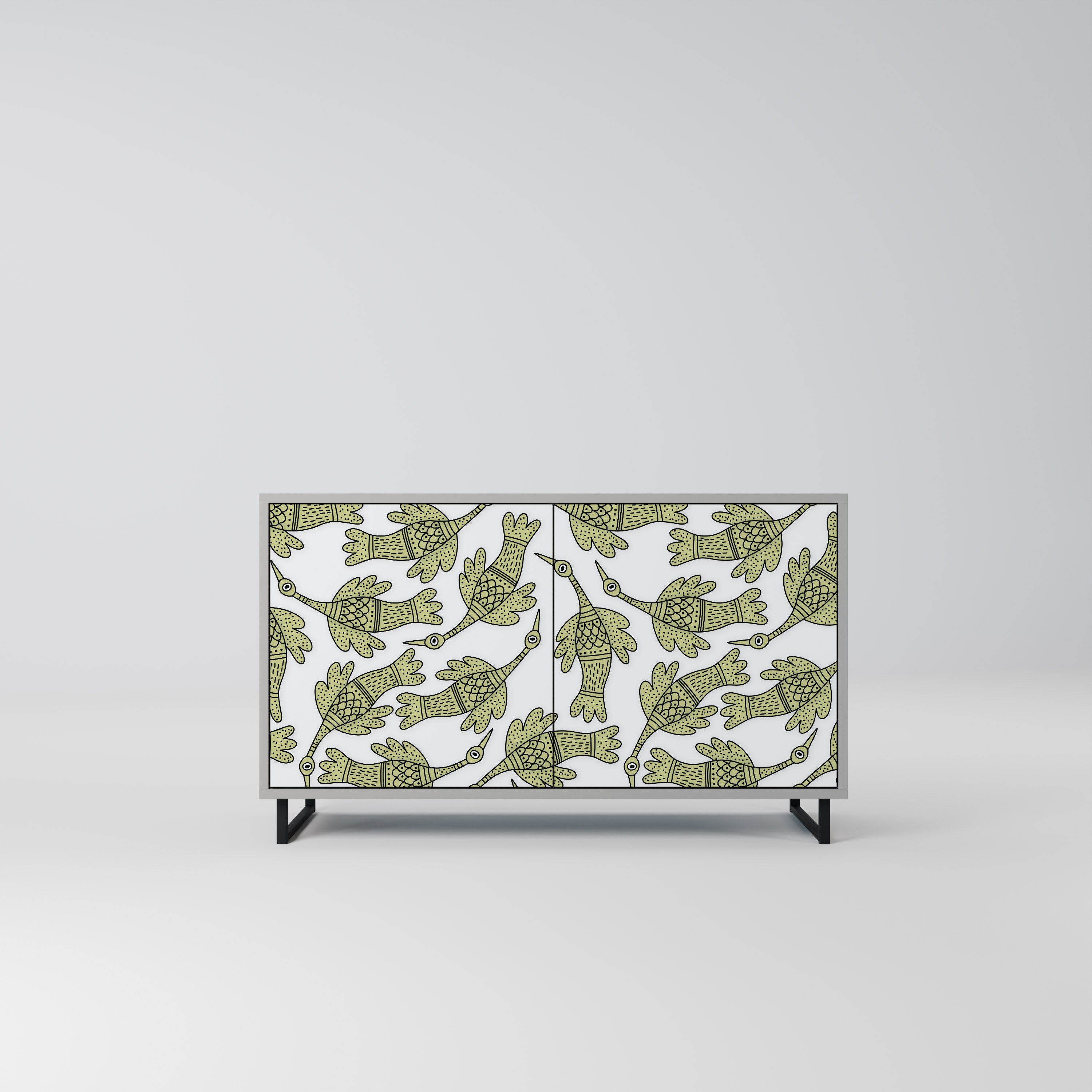 SEEDLING SONGBIRD Sideboard mit 2 Türen in Grau