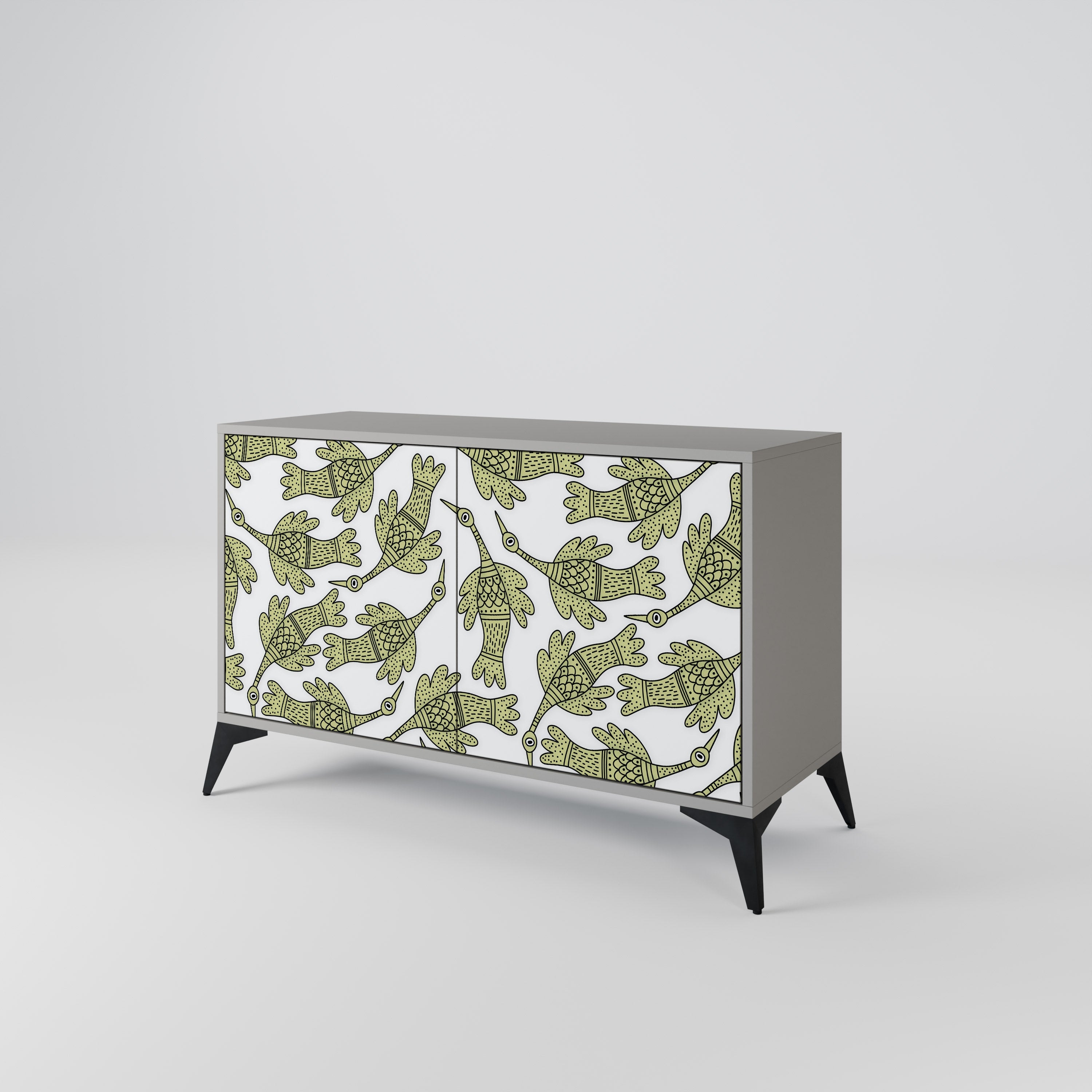 SEEDLING SONGBIRD Sideboard mit 2 Türen in Grau