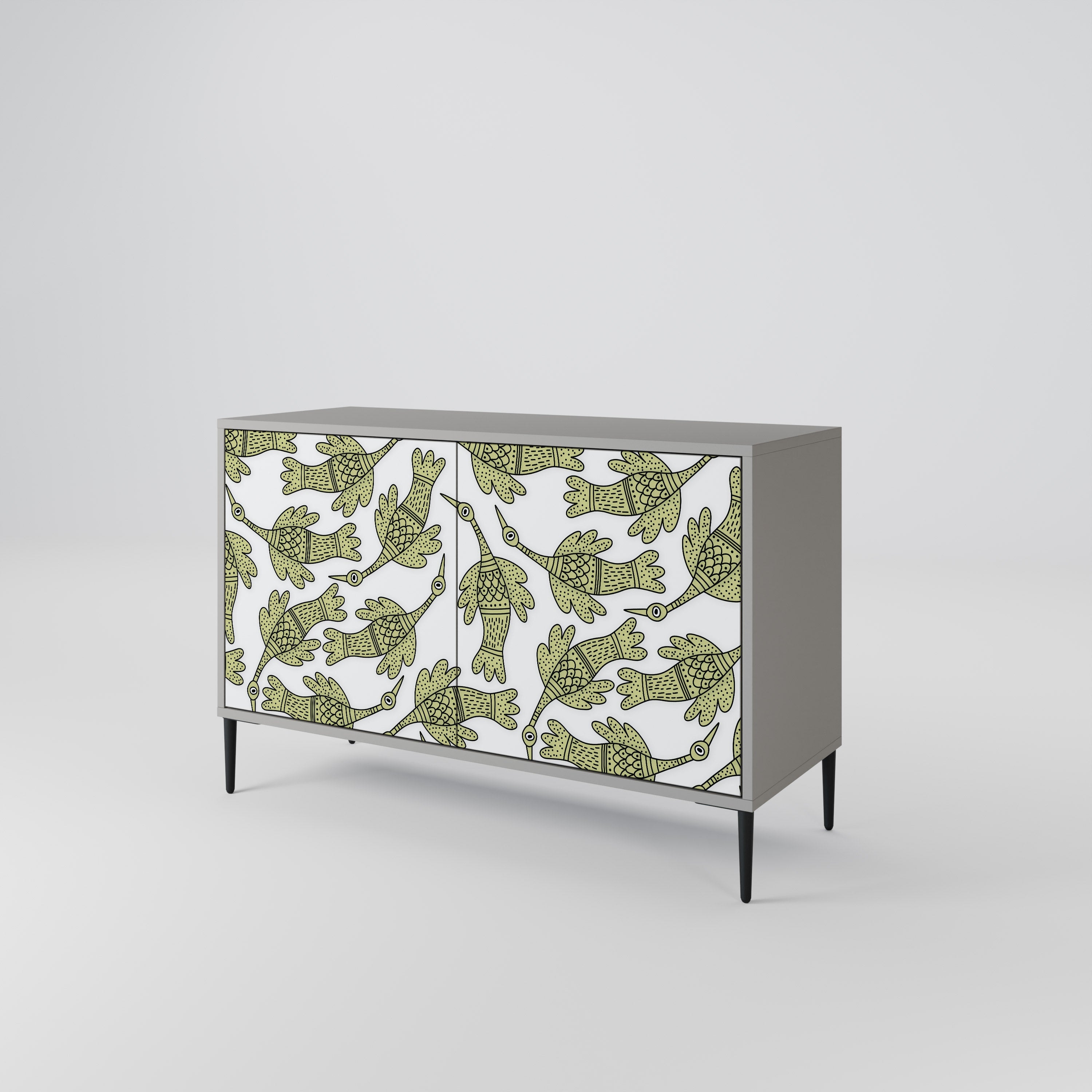 SEEDLING SONGBIRD Sideboard mit 2 Türen in Grau