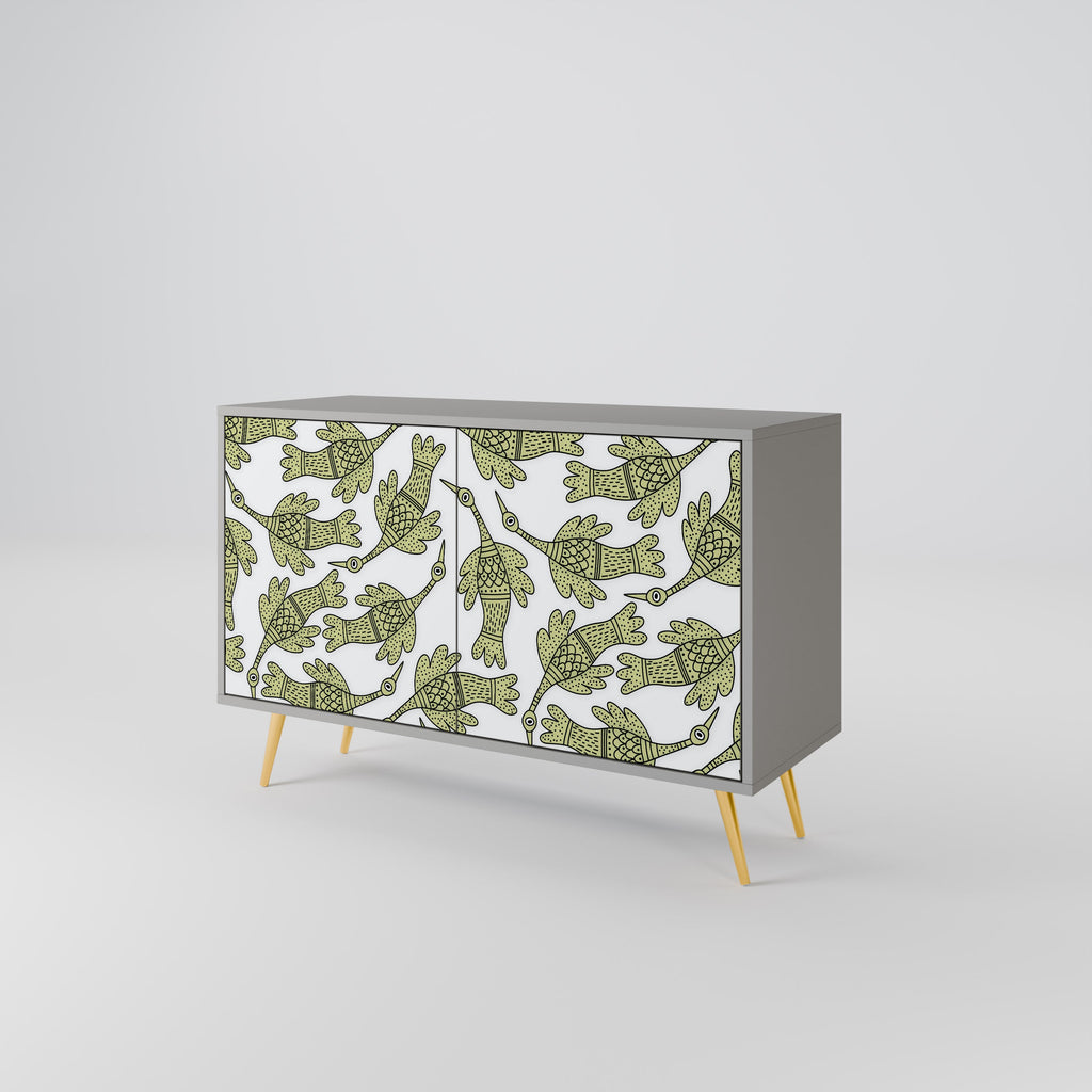 SEEDLING SONGBIRD 2-Door Sideboard in Grey Finish