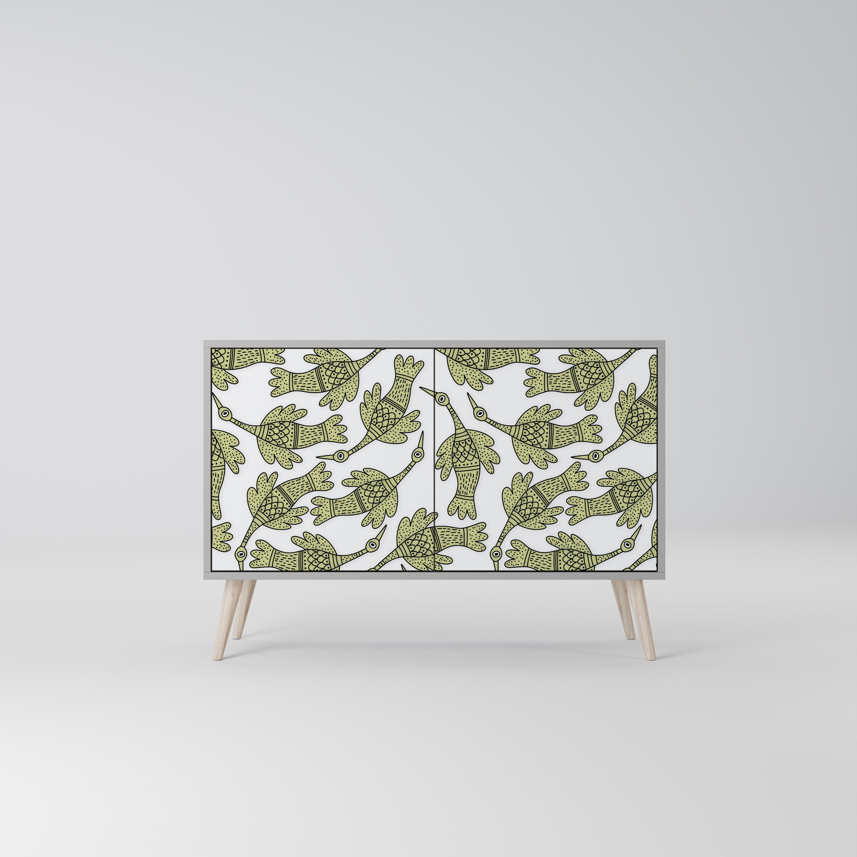 SEEDLING SONGBIRD Sideboard mit 2 Türen in Grau