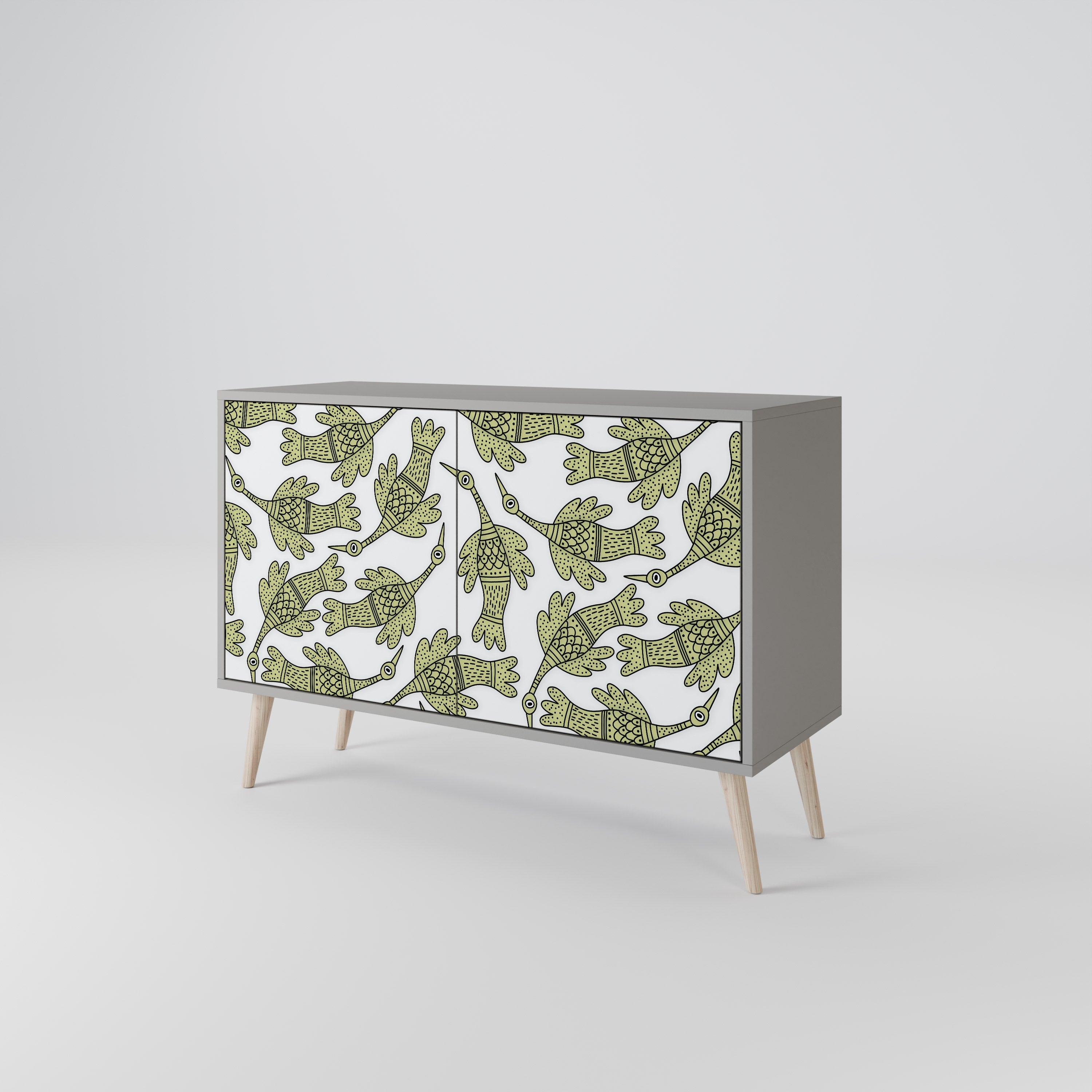 SEEDLING SONGBIRD Sideboard mit 2 Türen in Grau