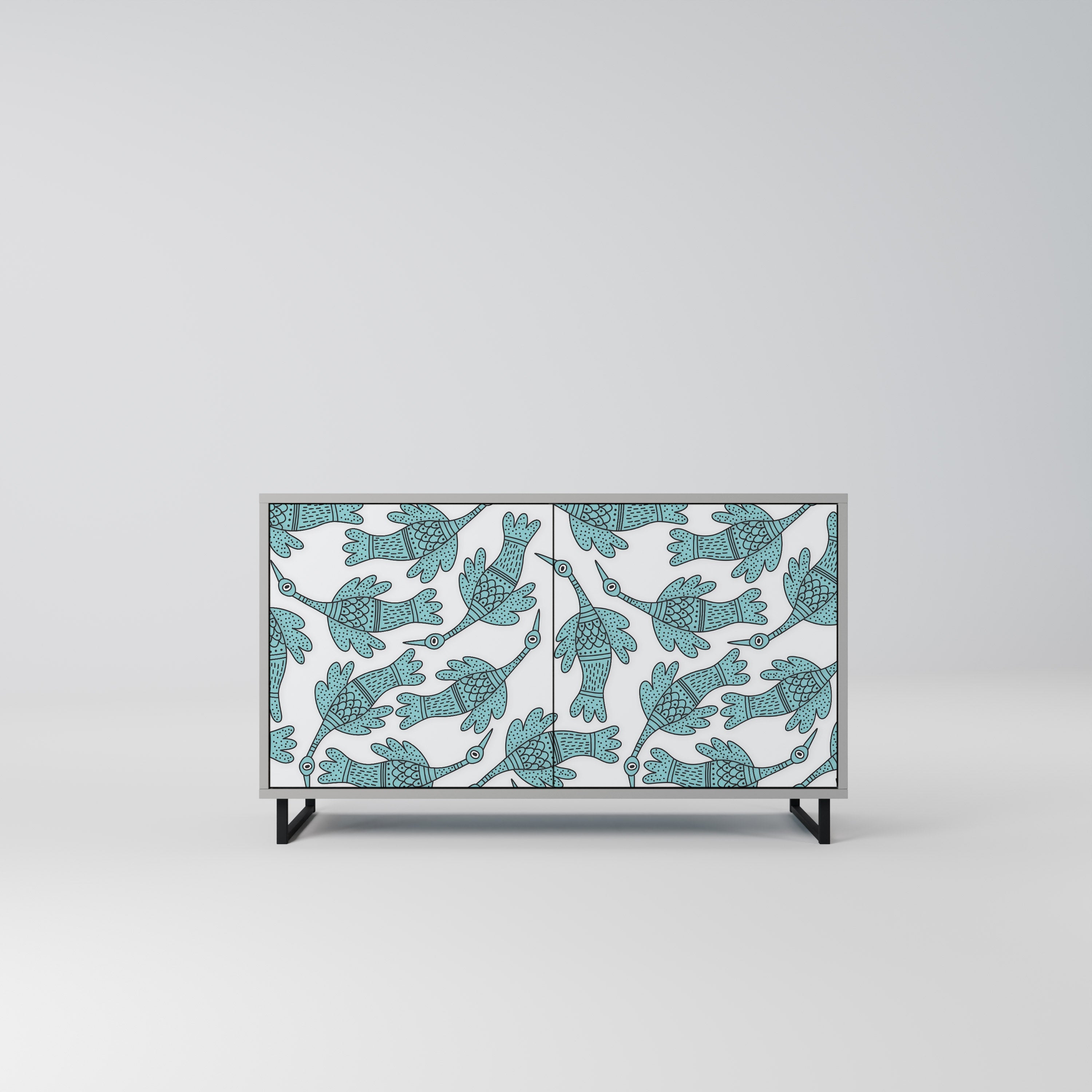 WATERSPOUT SONGIBIRD Sideboard mit 2 Türen in Grau