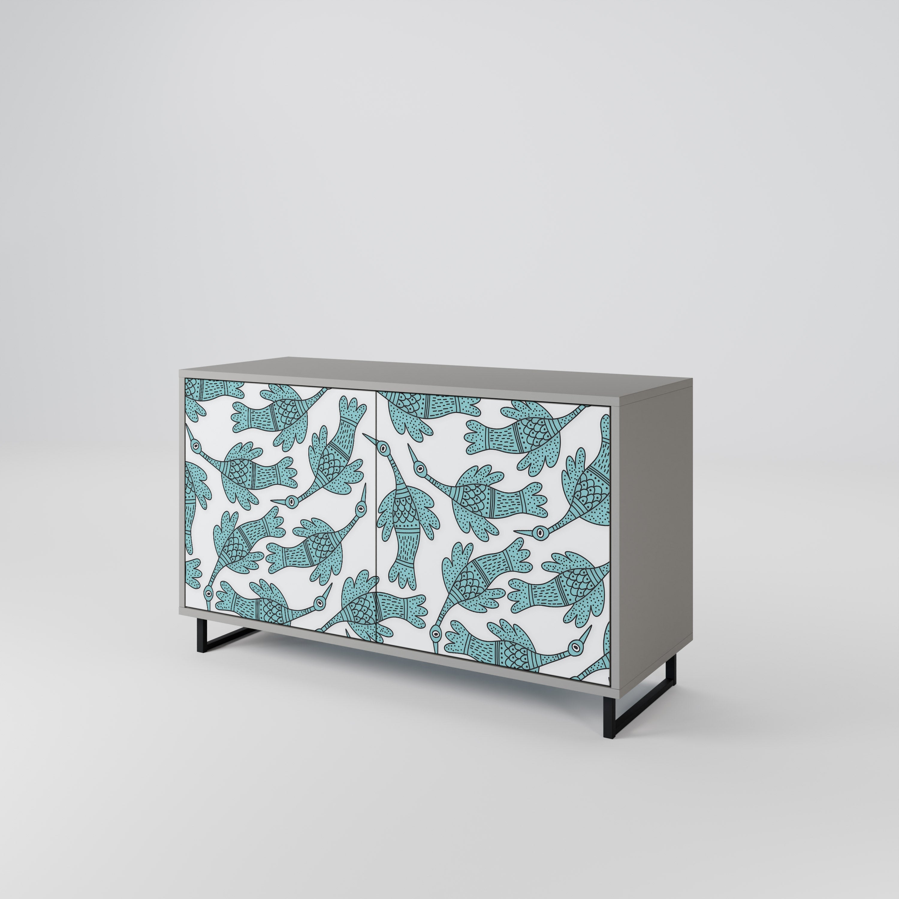 WATERSPOUT SONGIBIRD Sideboard mit 2 Türen in Grau