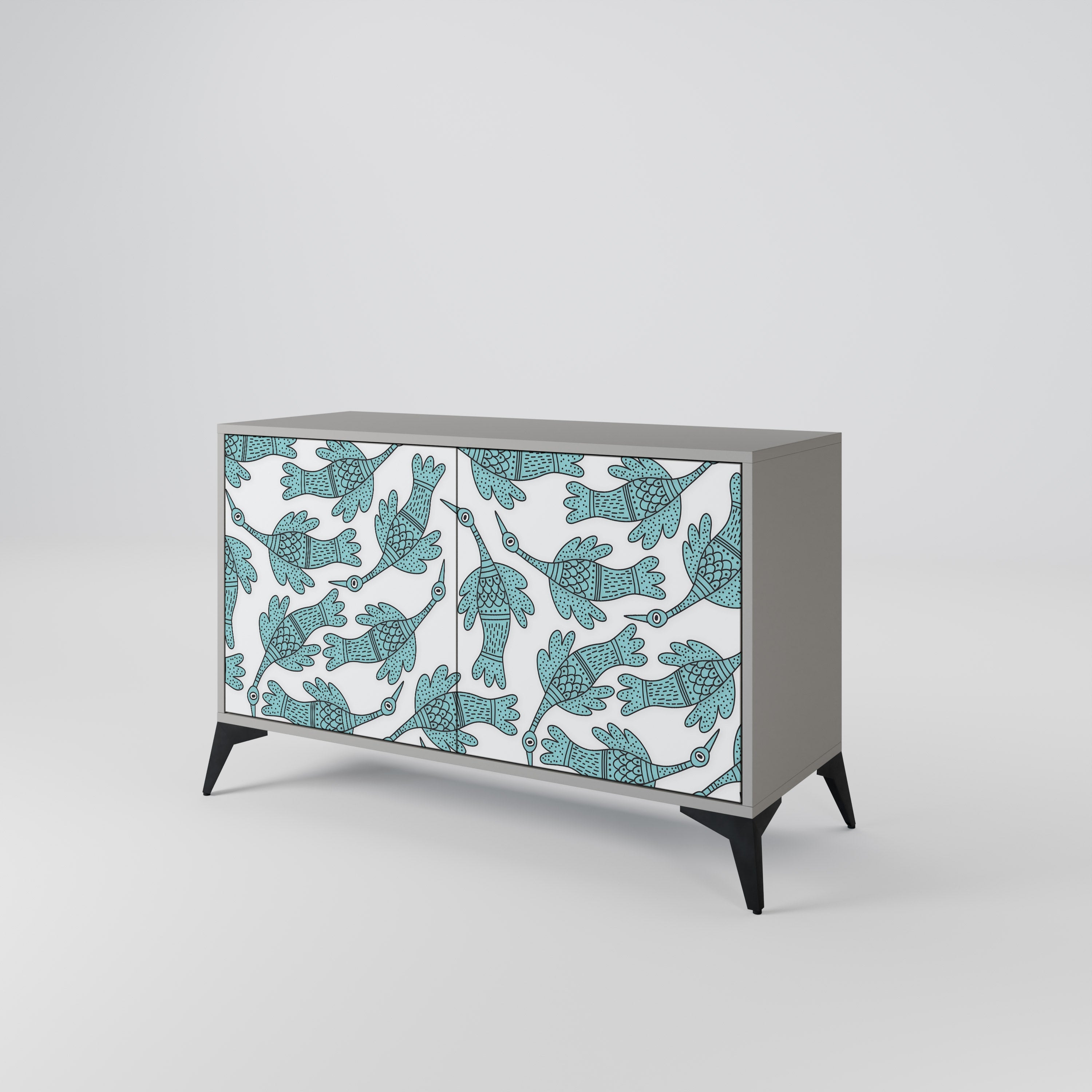 WATERSPOUT SONGIBIRD Sideboard mit 2 Türen in Grau