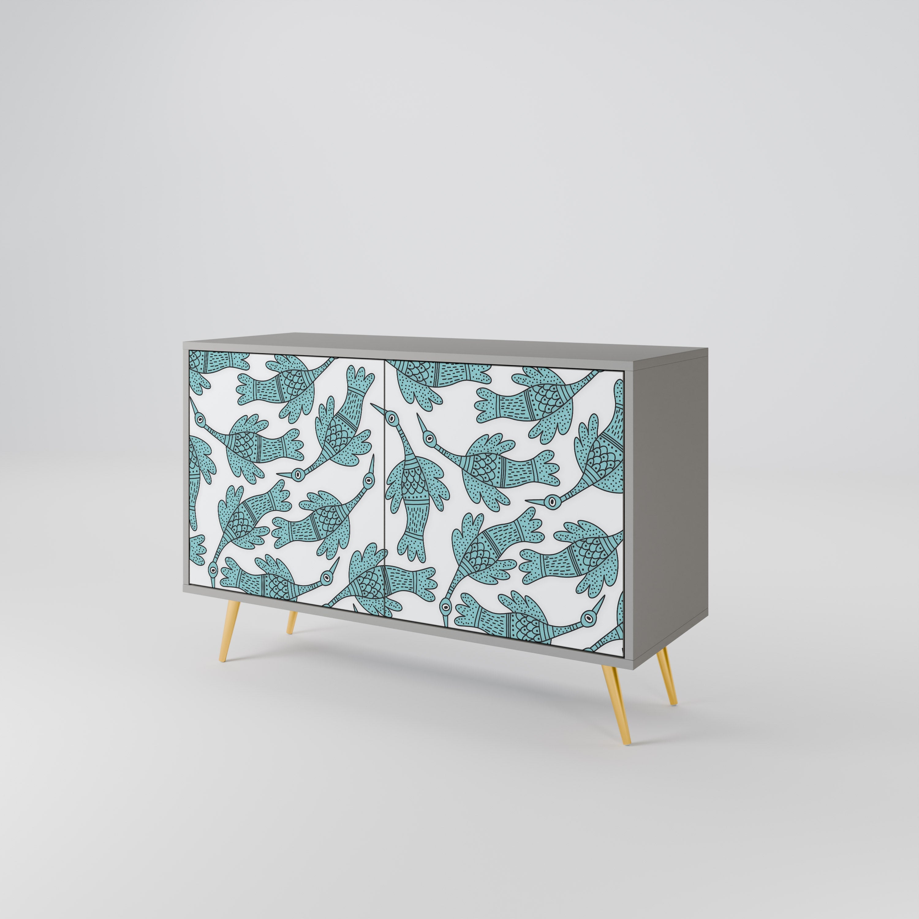 WATERSPOUT SONGIBIRD Sideboard mit 2 Türen in Grau