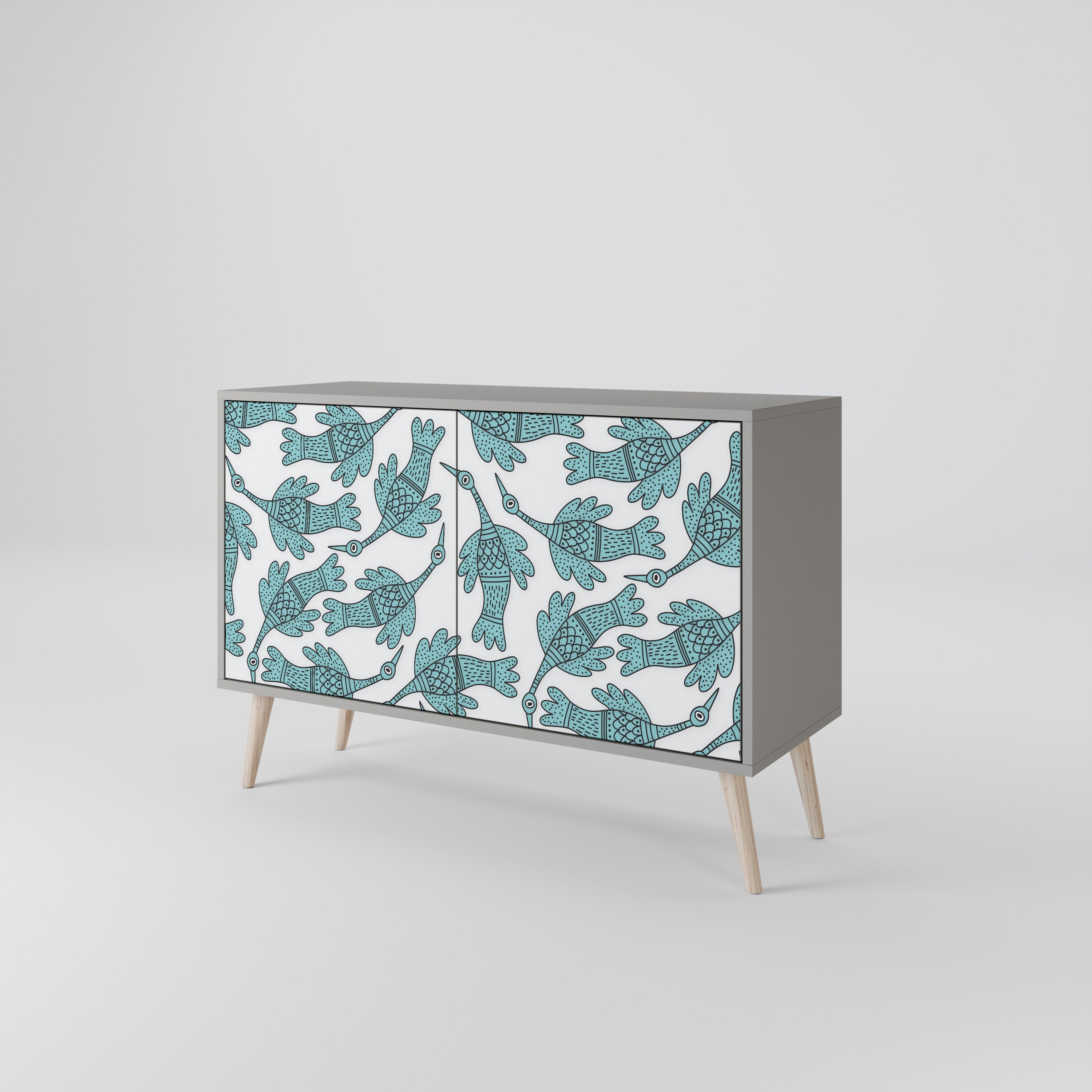 WATERSPOUT SONGIBIRD Sideboard mit 2 Türen in Grau
