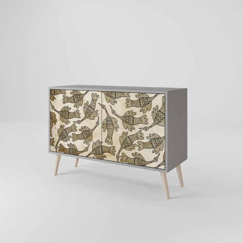 ALMONDINE SONGBIRD Sideboard mit 2 Türen in Grau