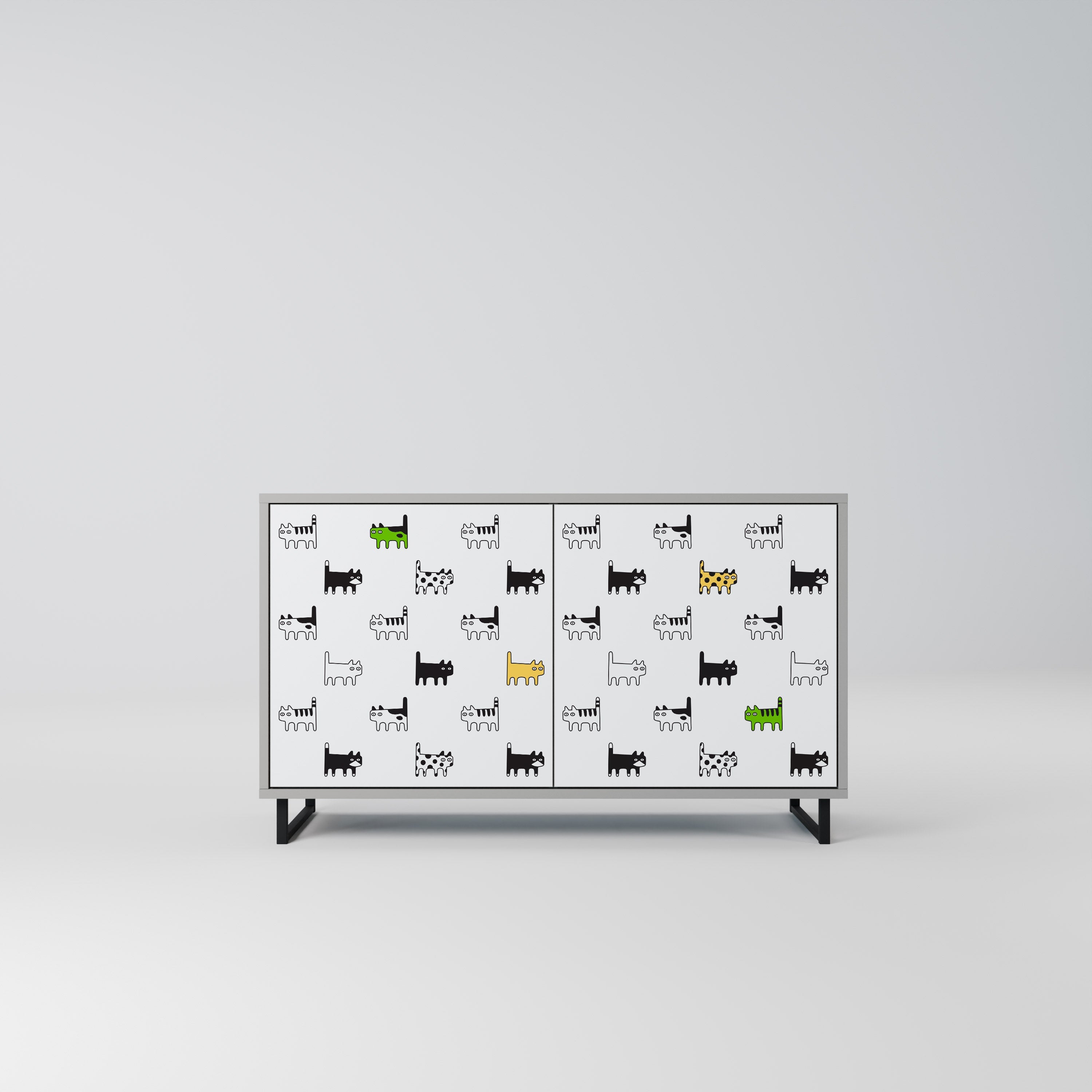 CATS COMPILATION Sideboard mit 2 Türen in Grau