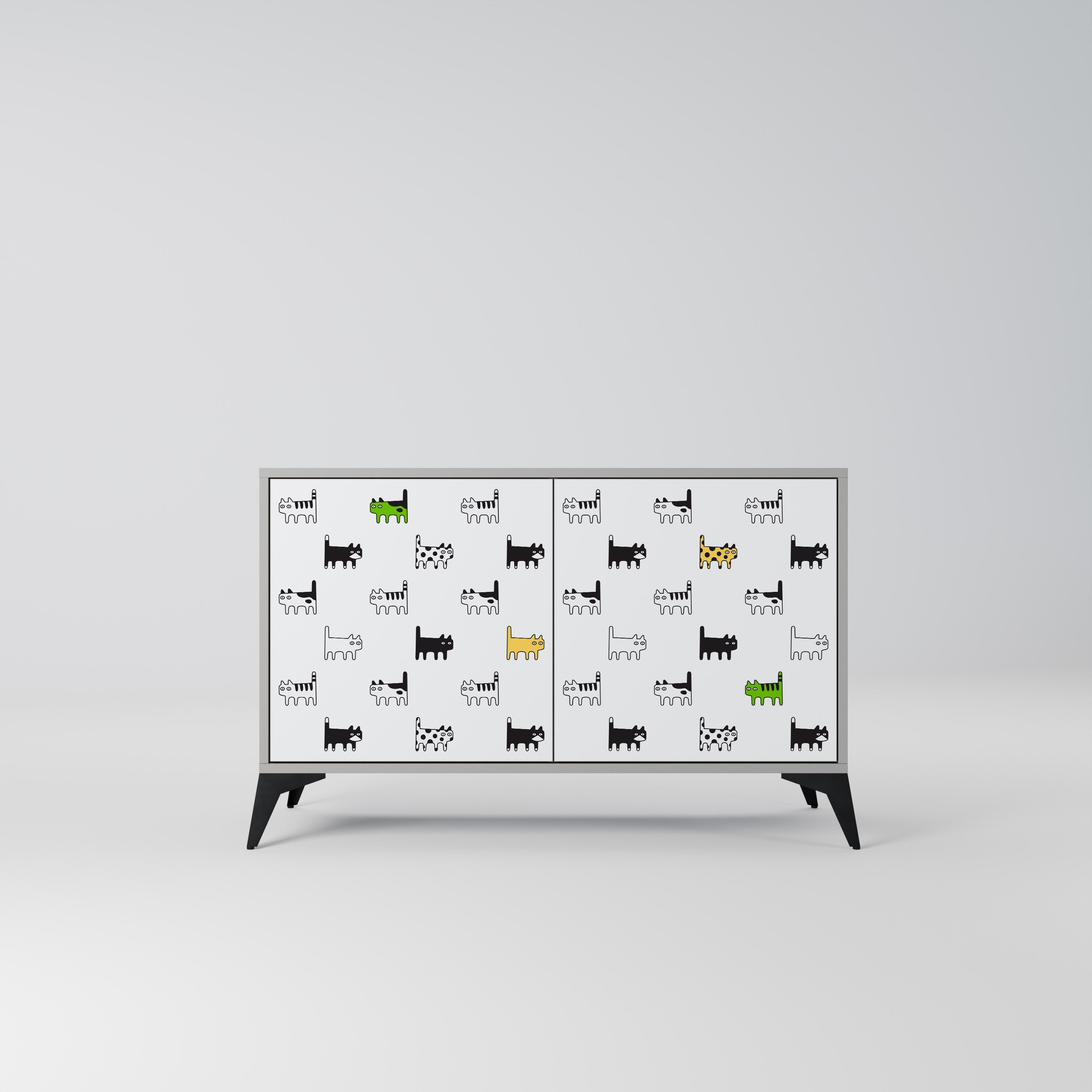 CATS COMPILATION Sideboard mit 2 Türen in Grau