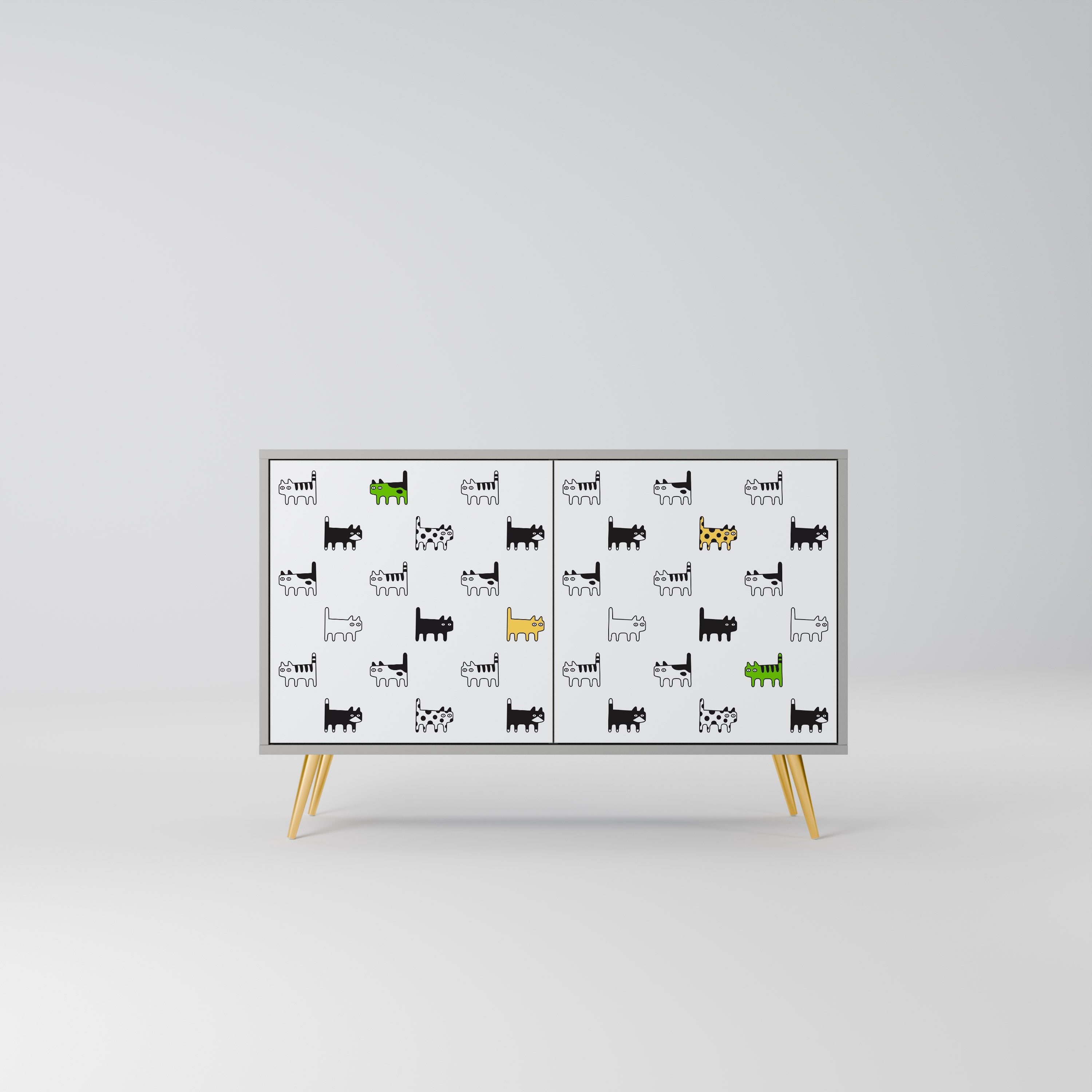 CATS COMPILATION Sideboard mit 2 Türen in Grau