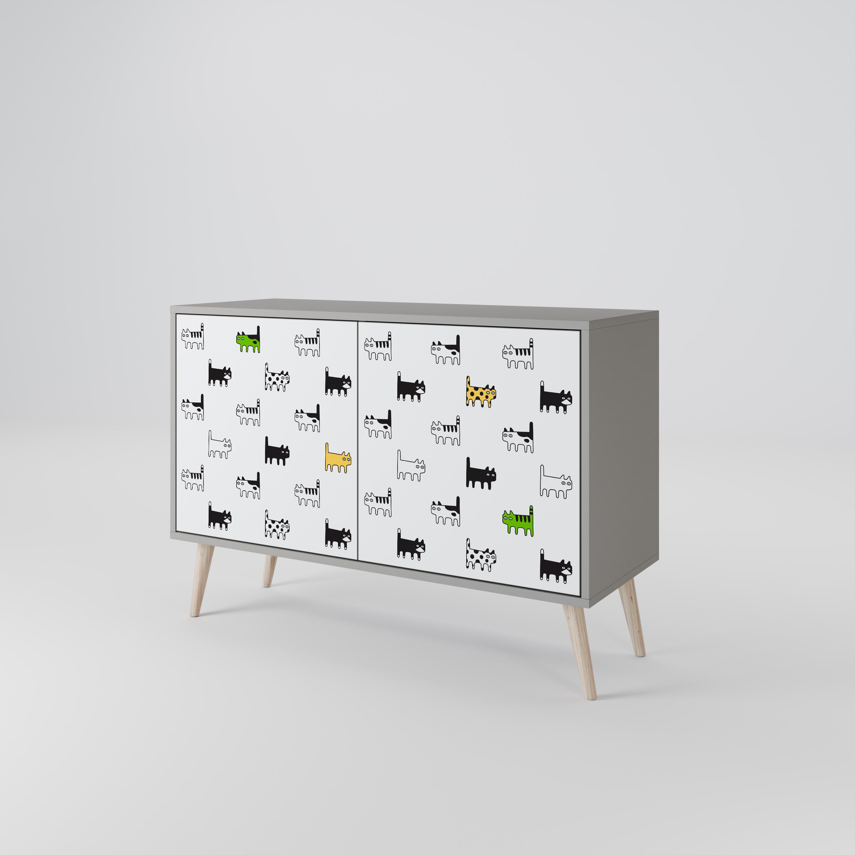 CATS COMPILATION Sideboard mit 2 Türen in Grau