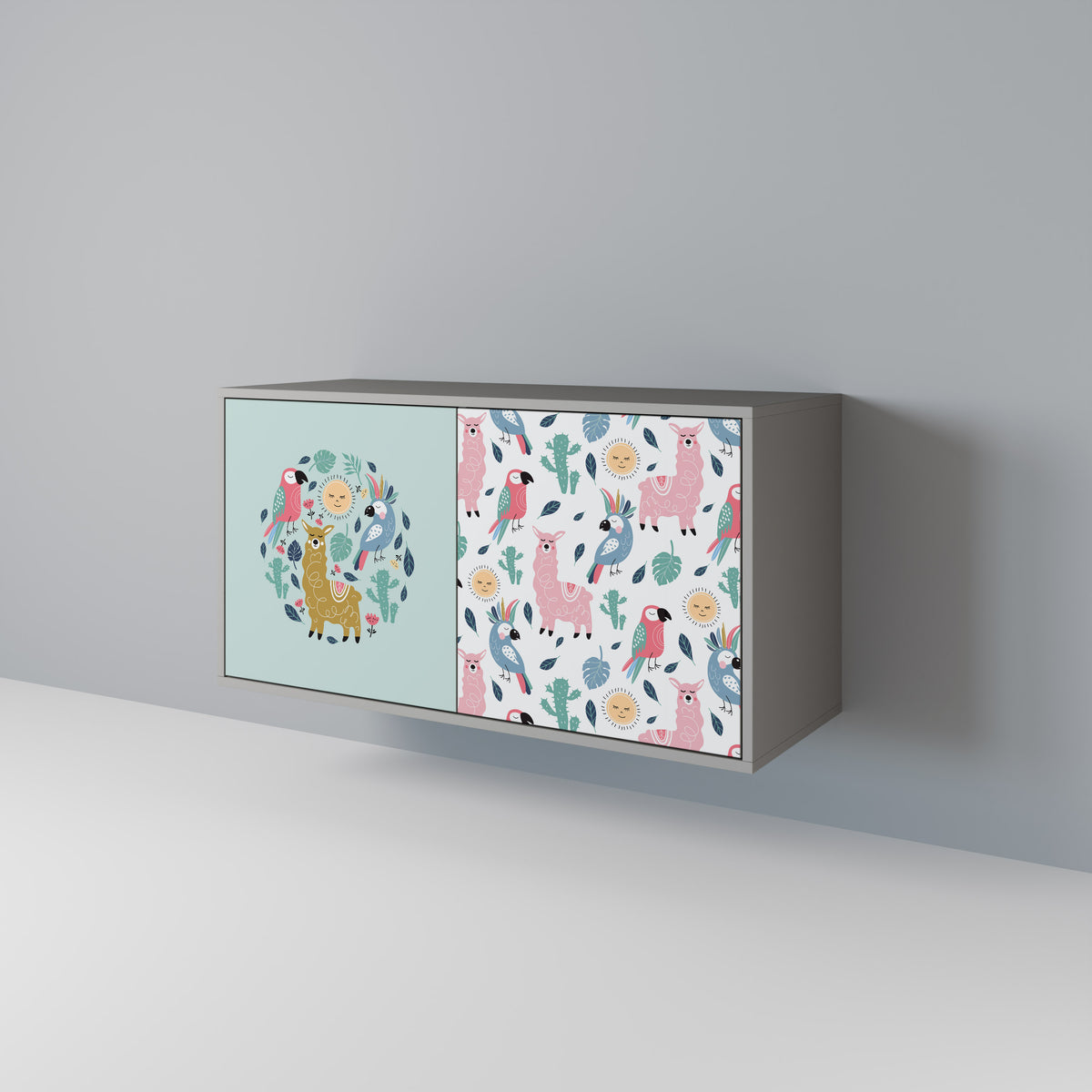 COLORFUL ALPACAS 2-türiges Sideboard
