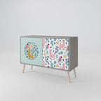 COLORFUL ALPACAS Sideboard mit 2 Türen in Grau