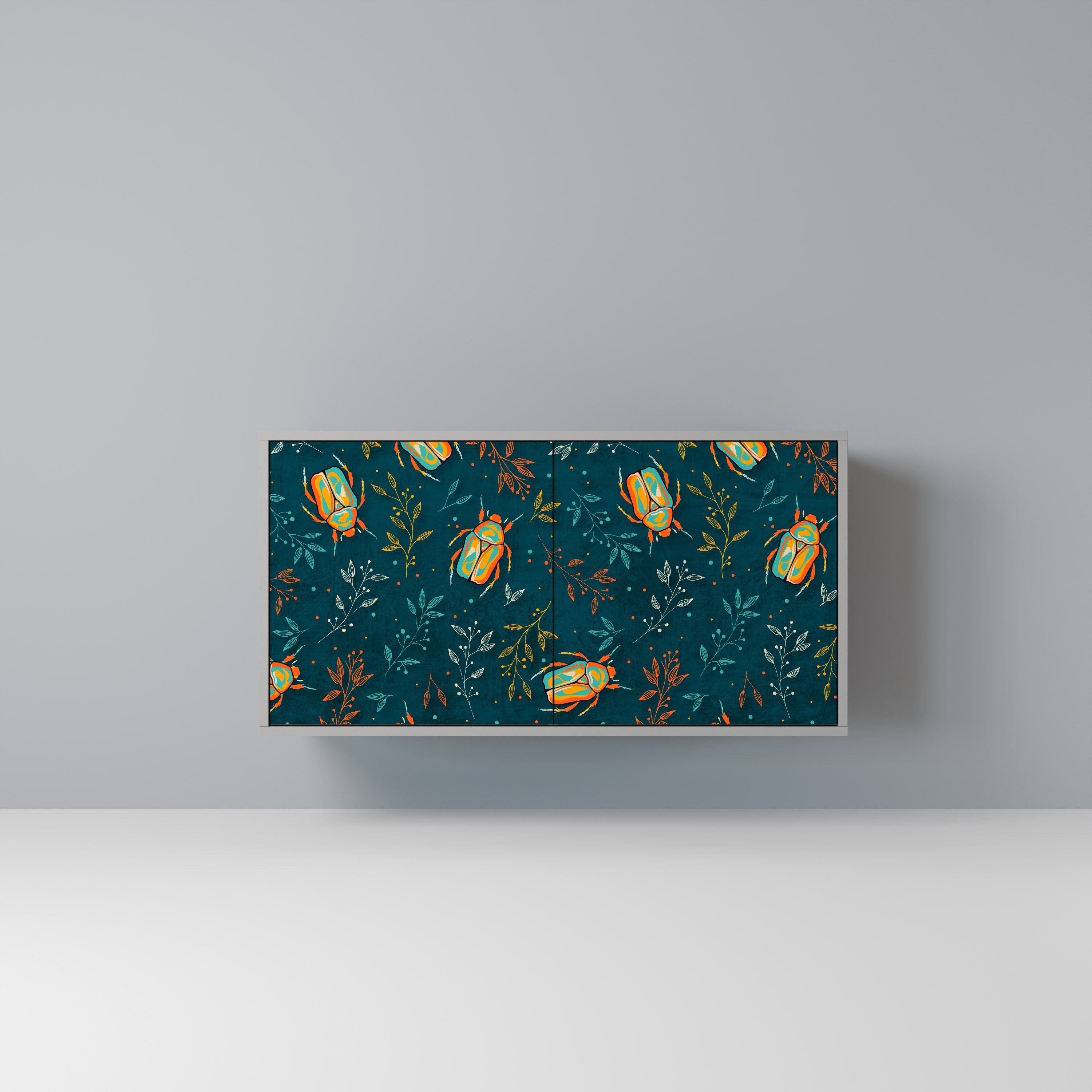 AUTUMN INSECTS Sideboard mit 2 Türen in Grau