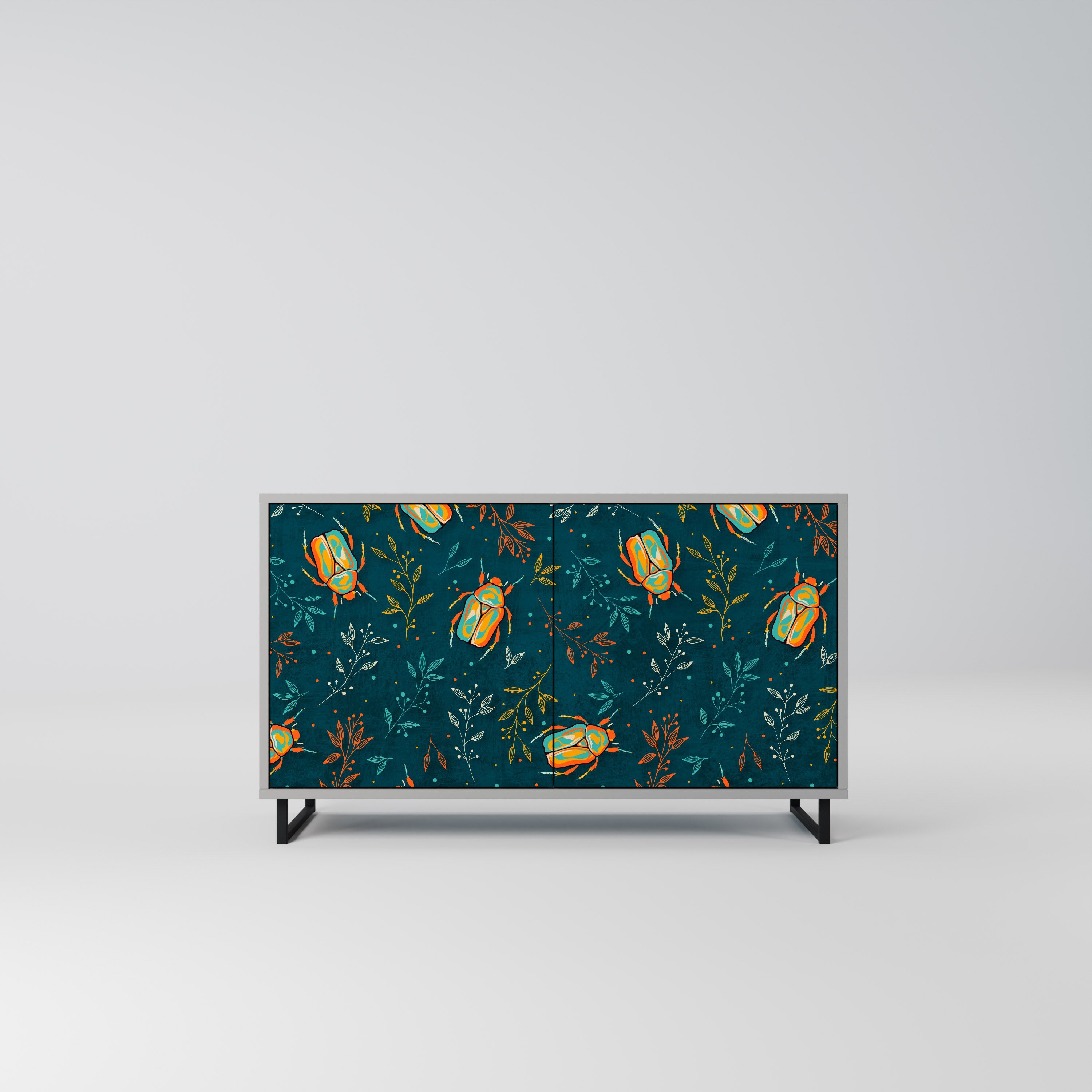 AUTUMN INSECTS Sideboard mit 2 Türen in Grau