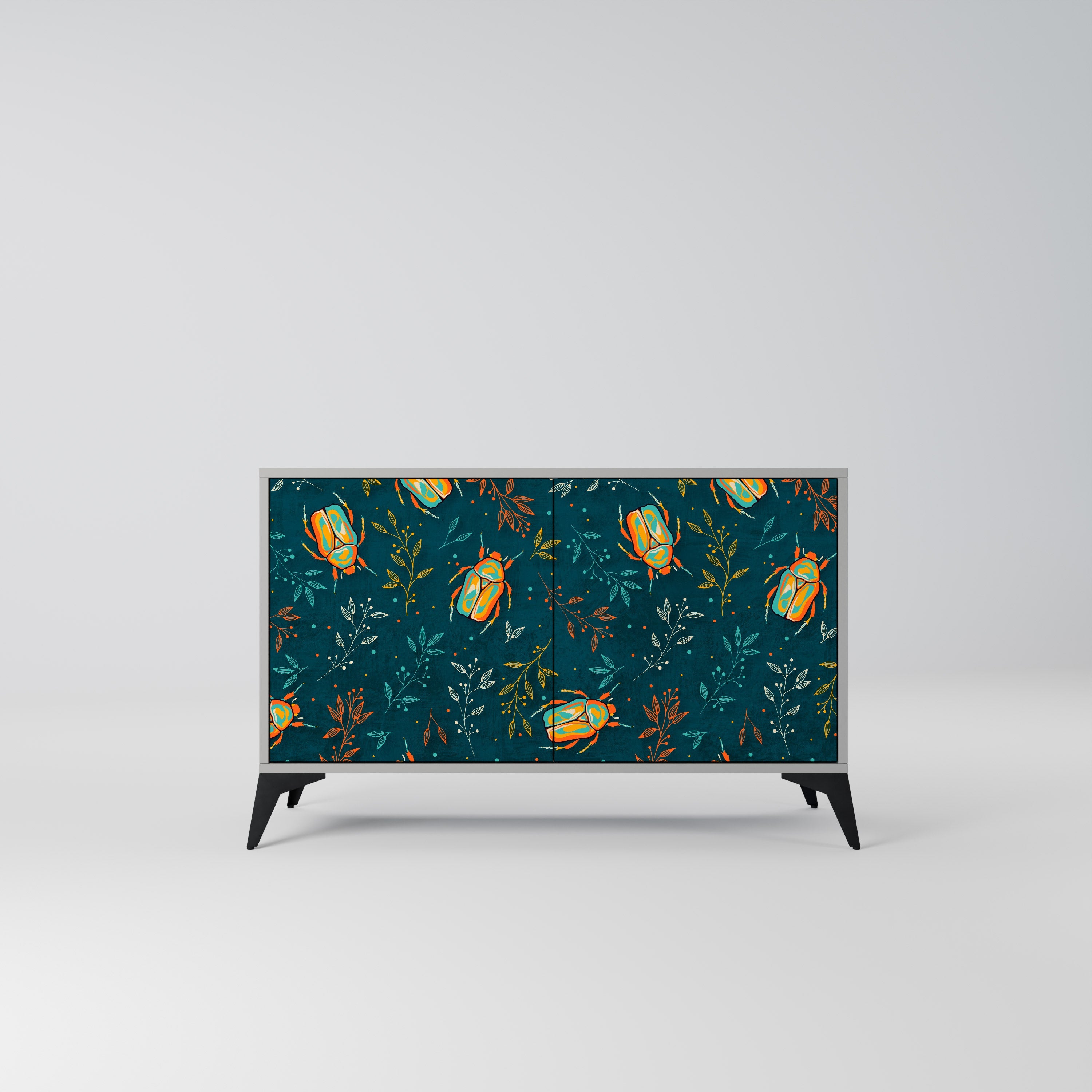 AUTUMN INSECTS Sideboard mit 2 Türen in Grau