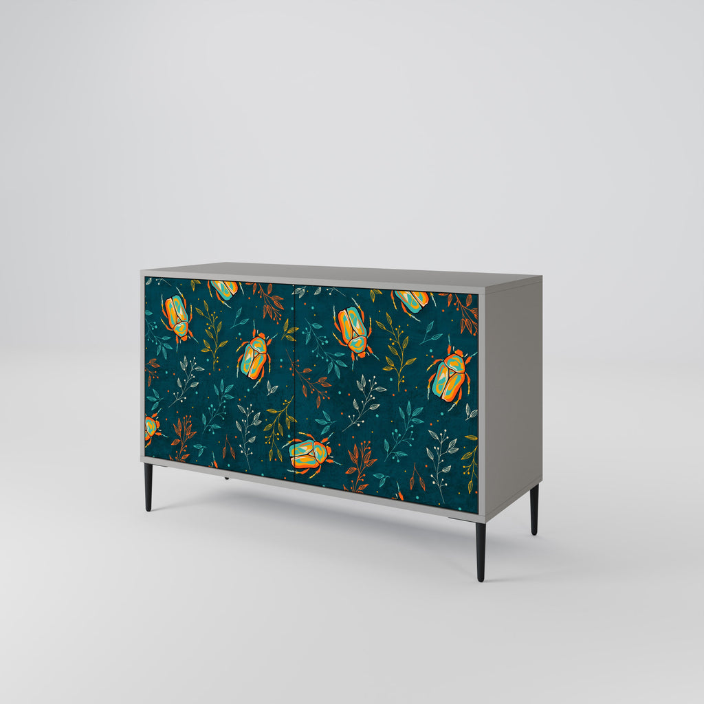 AUTUMN INSECTS Sideboard mit 2 Türen in Grau
