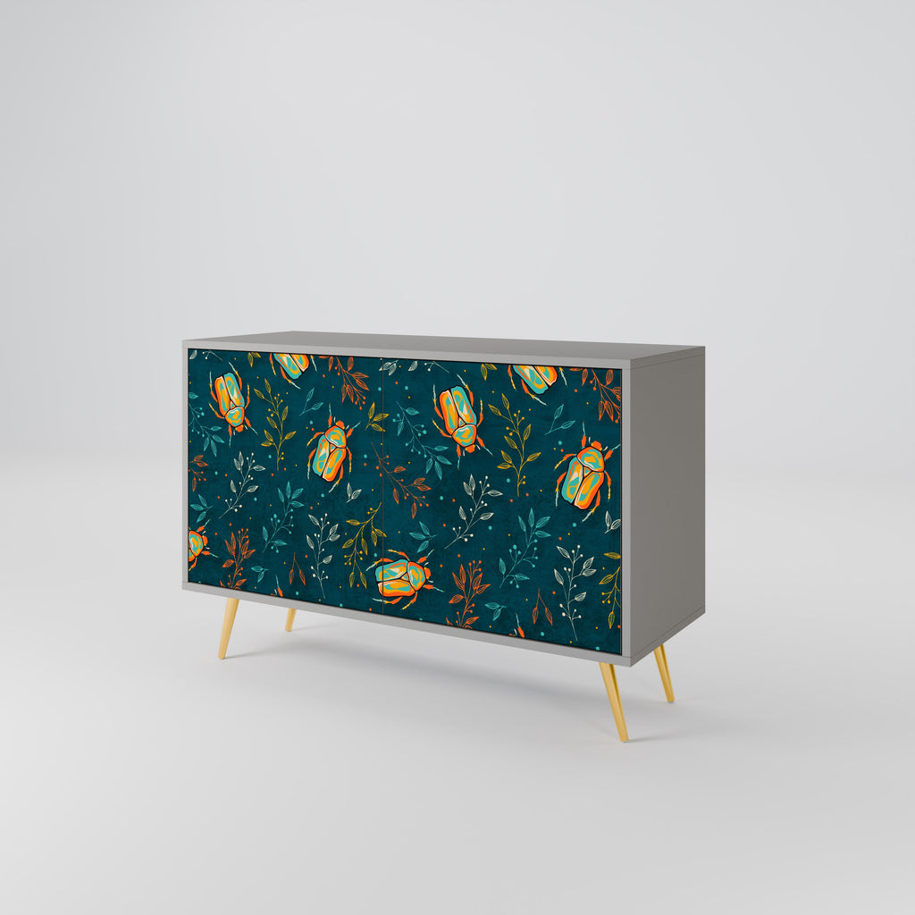 AUTUMN INSECTS Sideboard mit 2 Türen in Grau