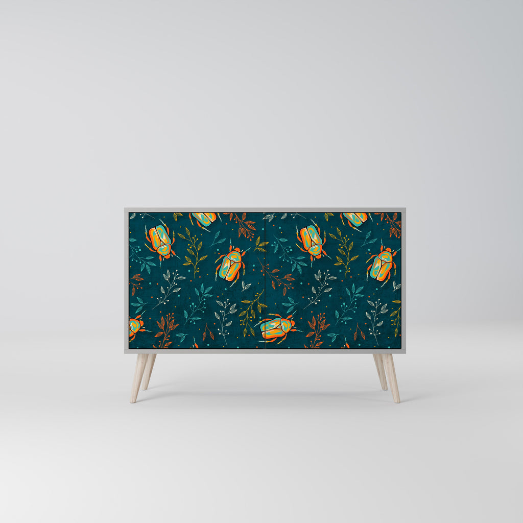 AUTUMN INSECTS Sideboard mit 2 Türen in Grau