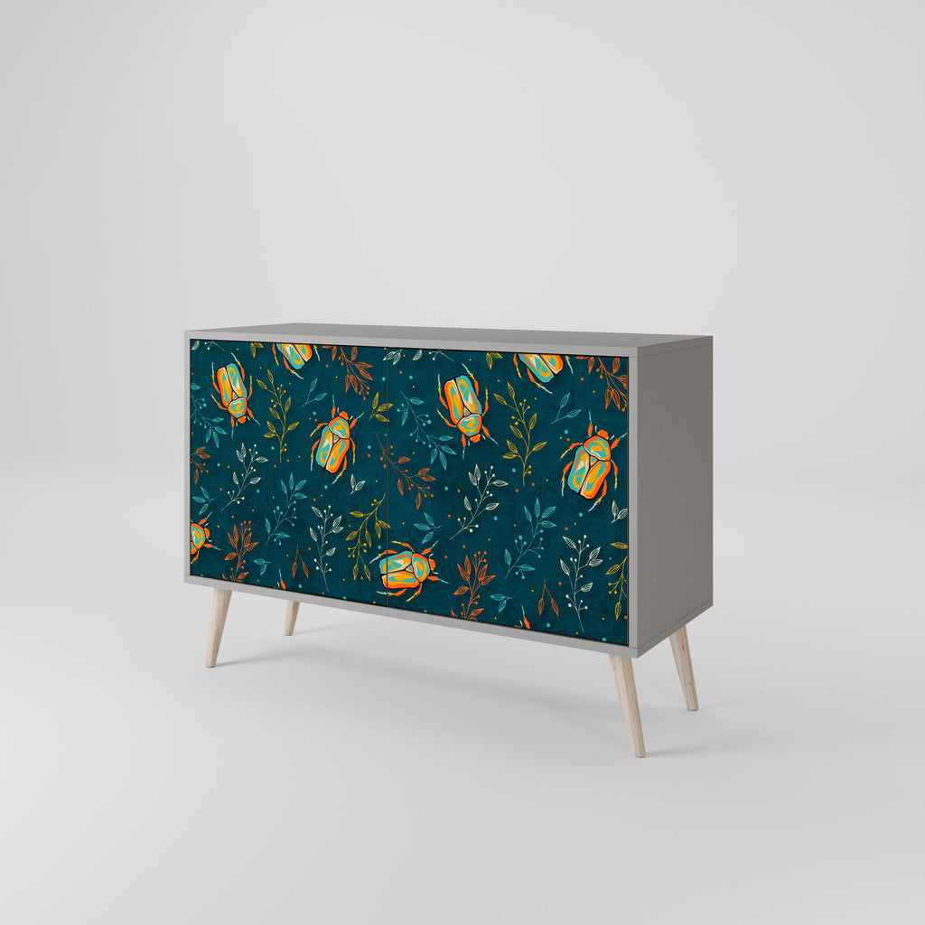 AUTUMN INSECTS Sideboard mit 2 Türen in Grau