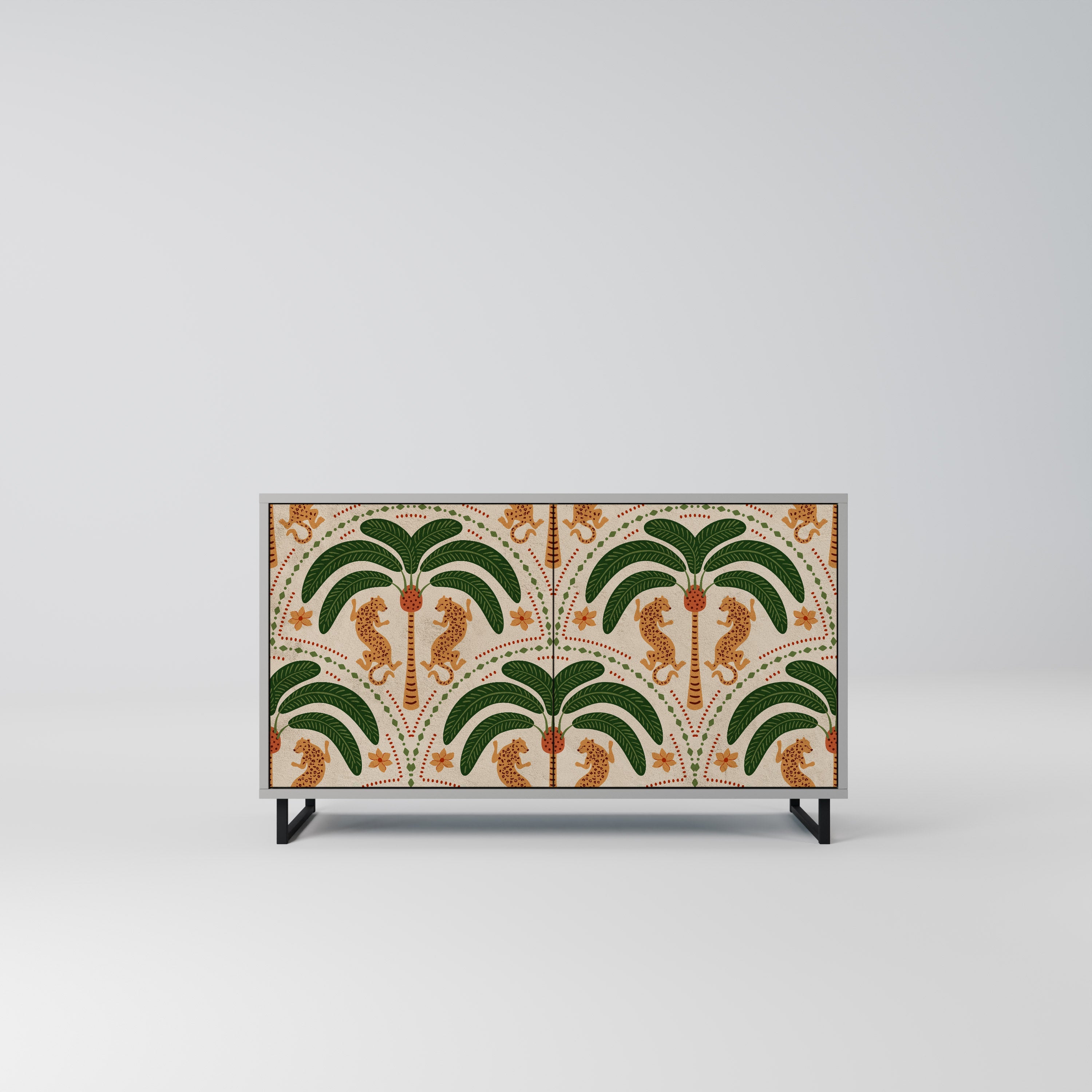 DANCING PREDATORS Sideboard mit 2 Türen in Grau