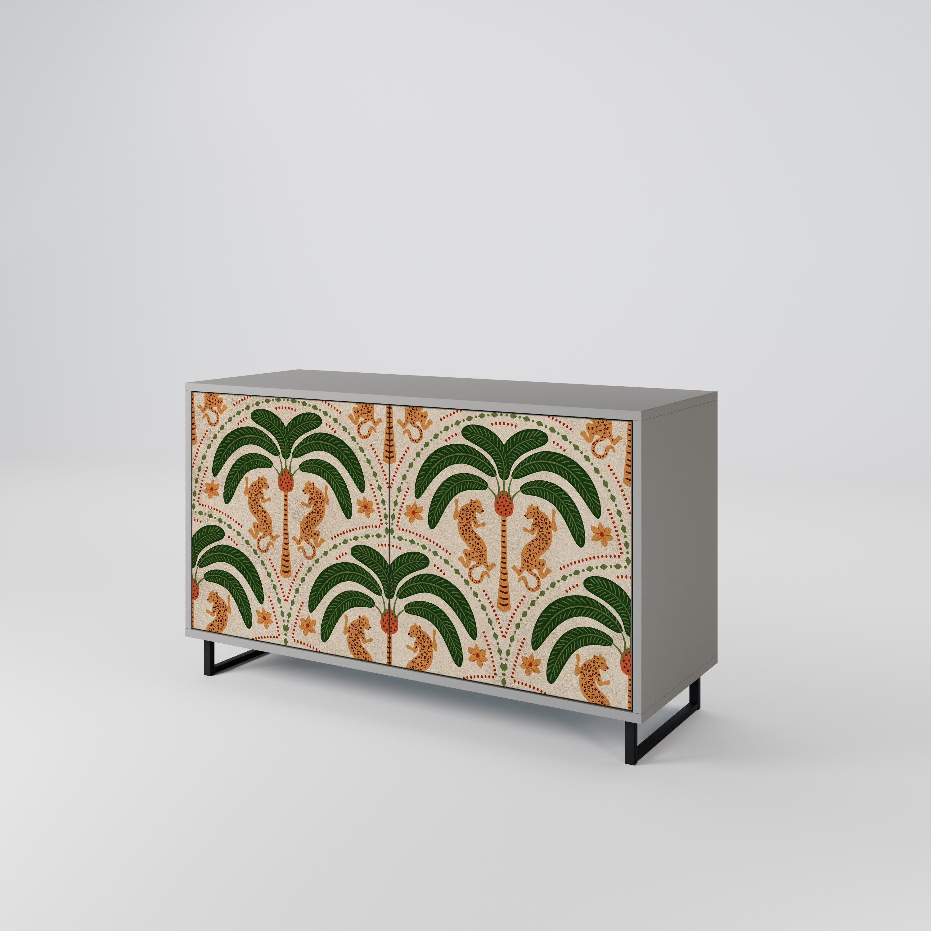 DANCING PREDATORS Sideboard mit 2 Türen in Grau