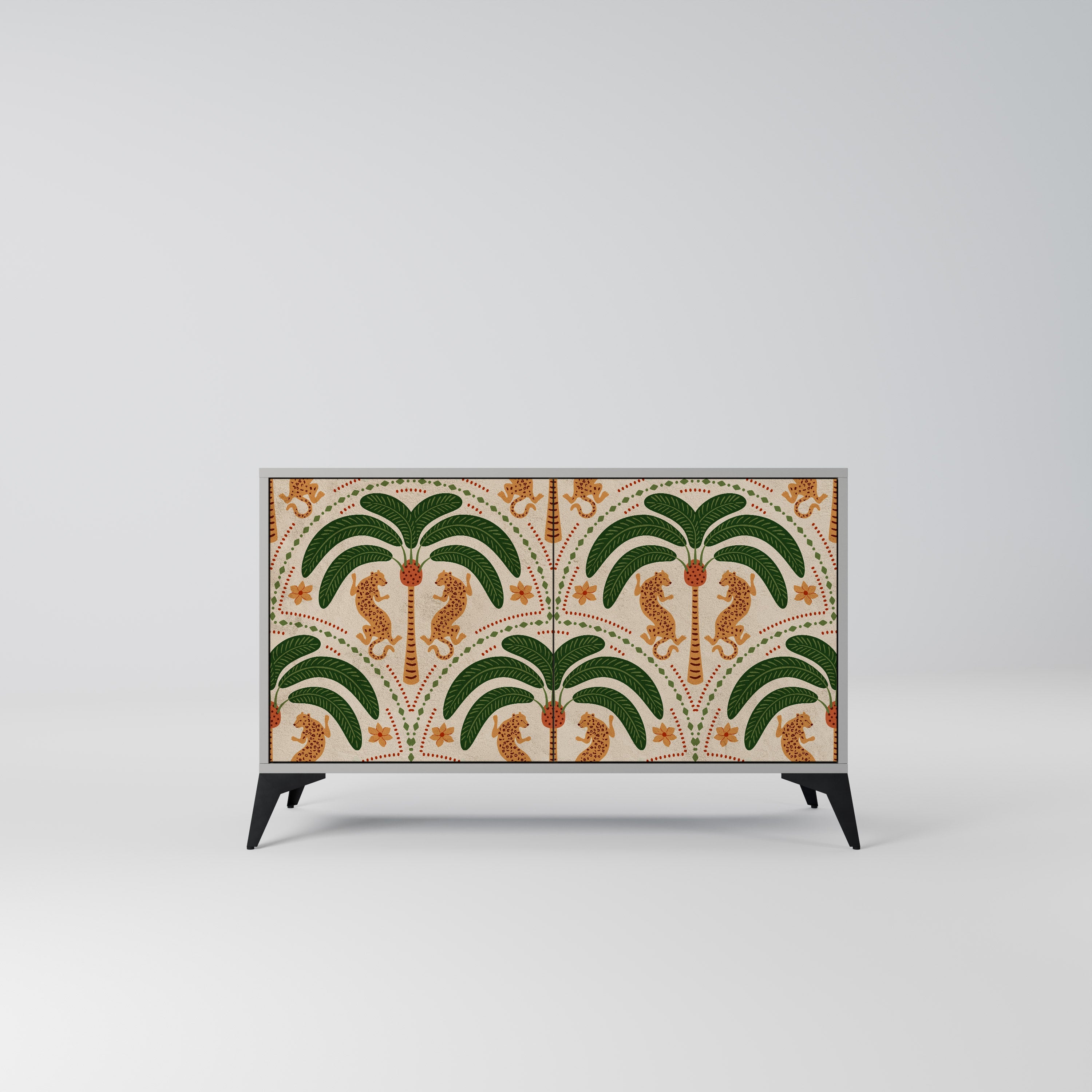 DANCING PREDATORS Sideboard mit 2 Türen in Grau