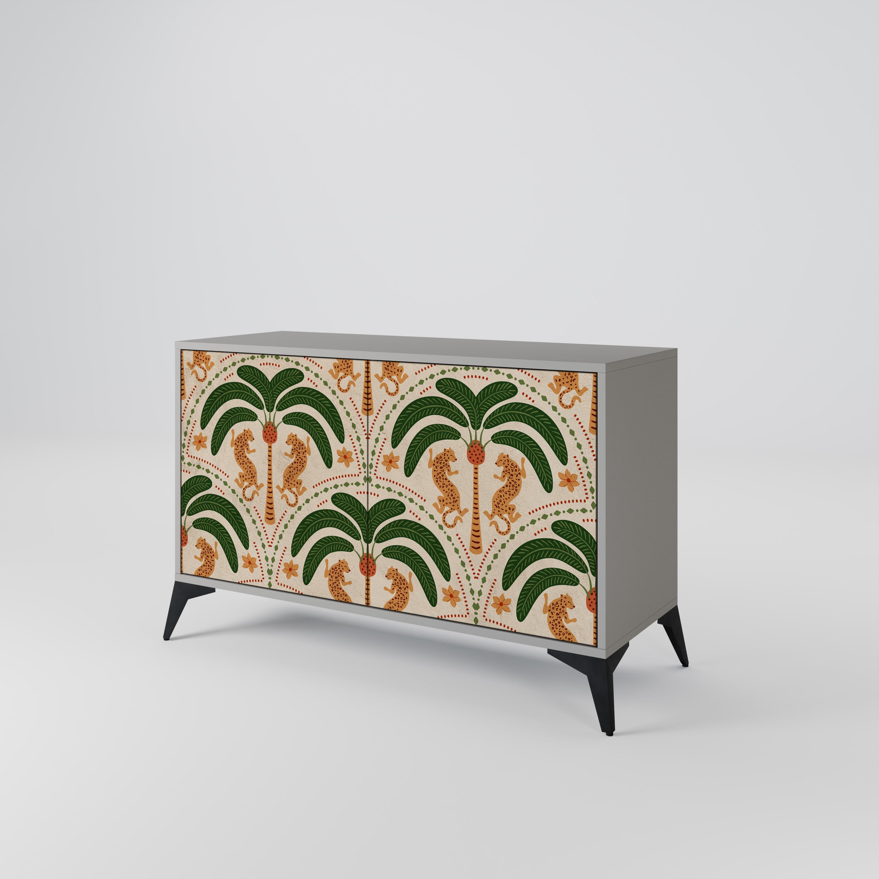 DANCING PREDATORS Sideboard mit 2 Türen in Grau