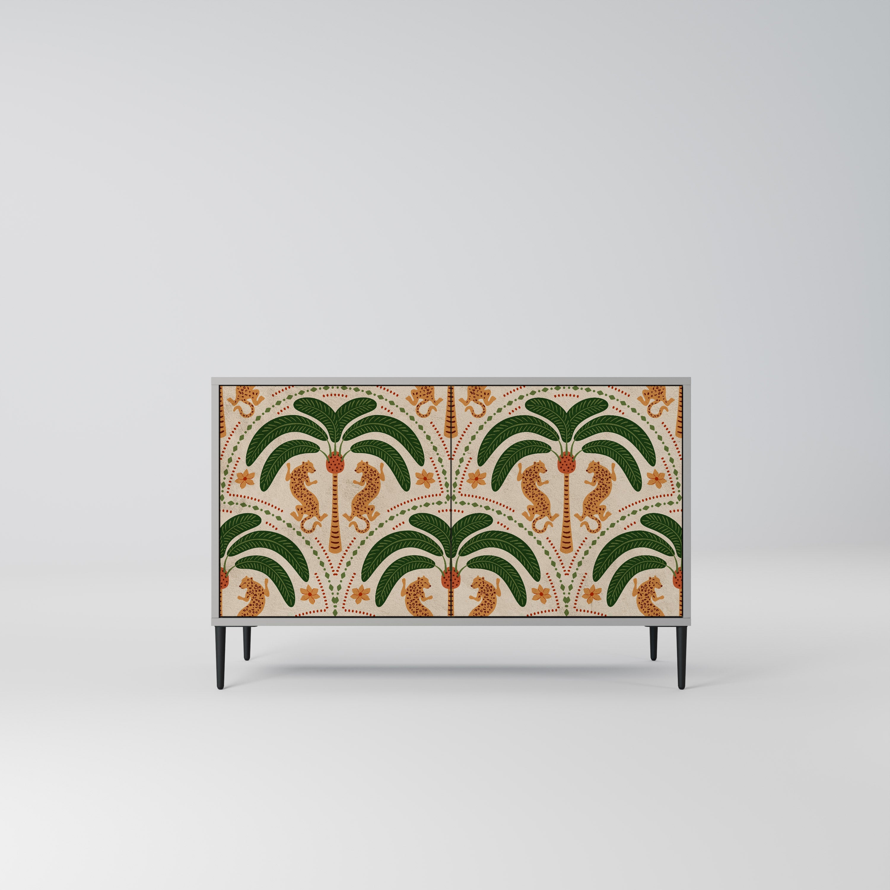 DANCING PREDATORS Sideboard mit 2 Türen in Grau