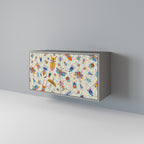 COLORFUL INSECTS Sideboard mit 2 Türen in Grau