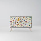 COLORFUL INSECTS Sideboard mit 2 Türen in Grau