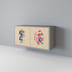 MYTHOLOGICAL CREATURES Sideboard mit 2 Türen in Grau
