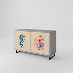 MYTHOLOGICAL CREATURES Sideboard mit 2 Türen in Grau